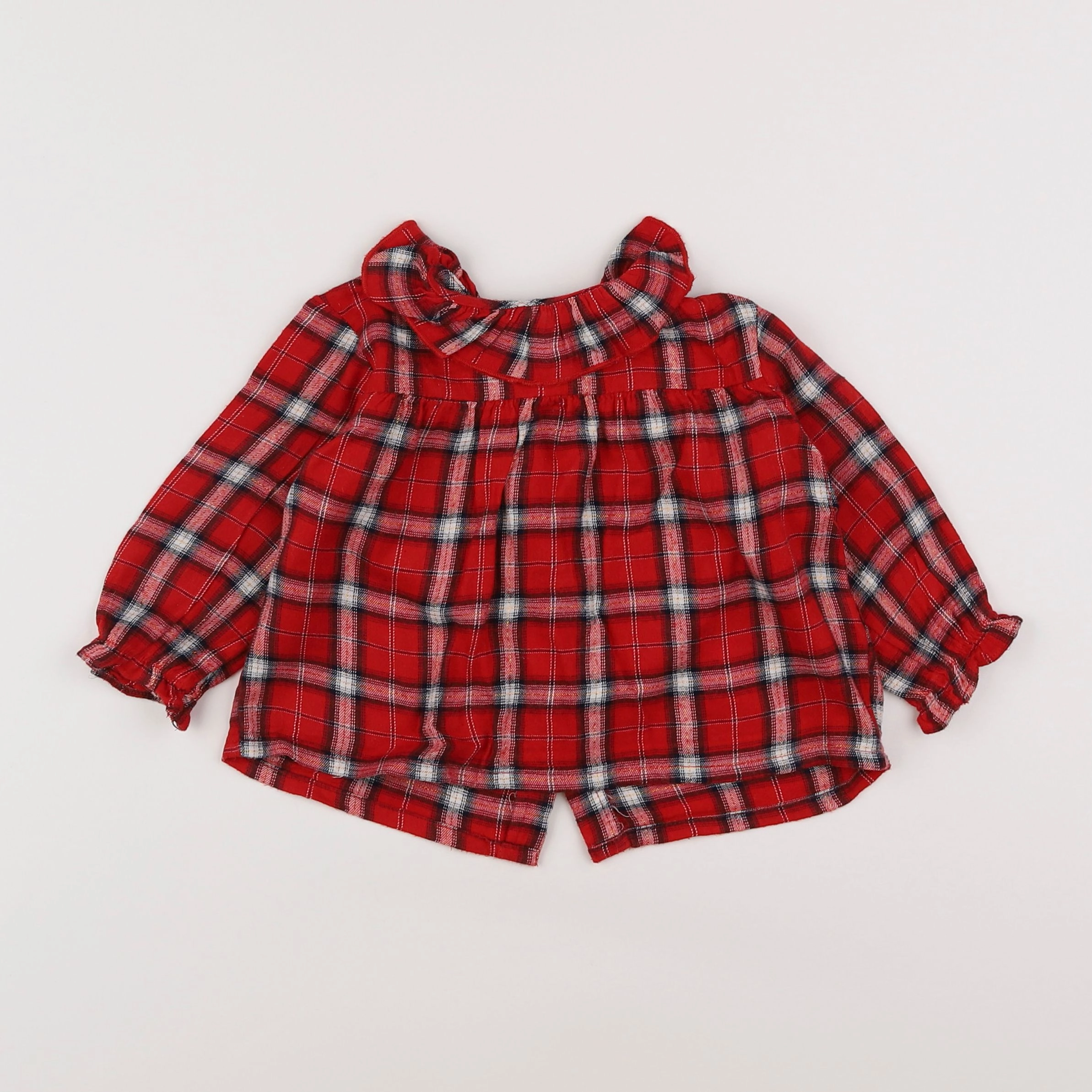 Vertbaudet - blouse rouge - 9 mois