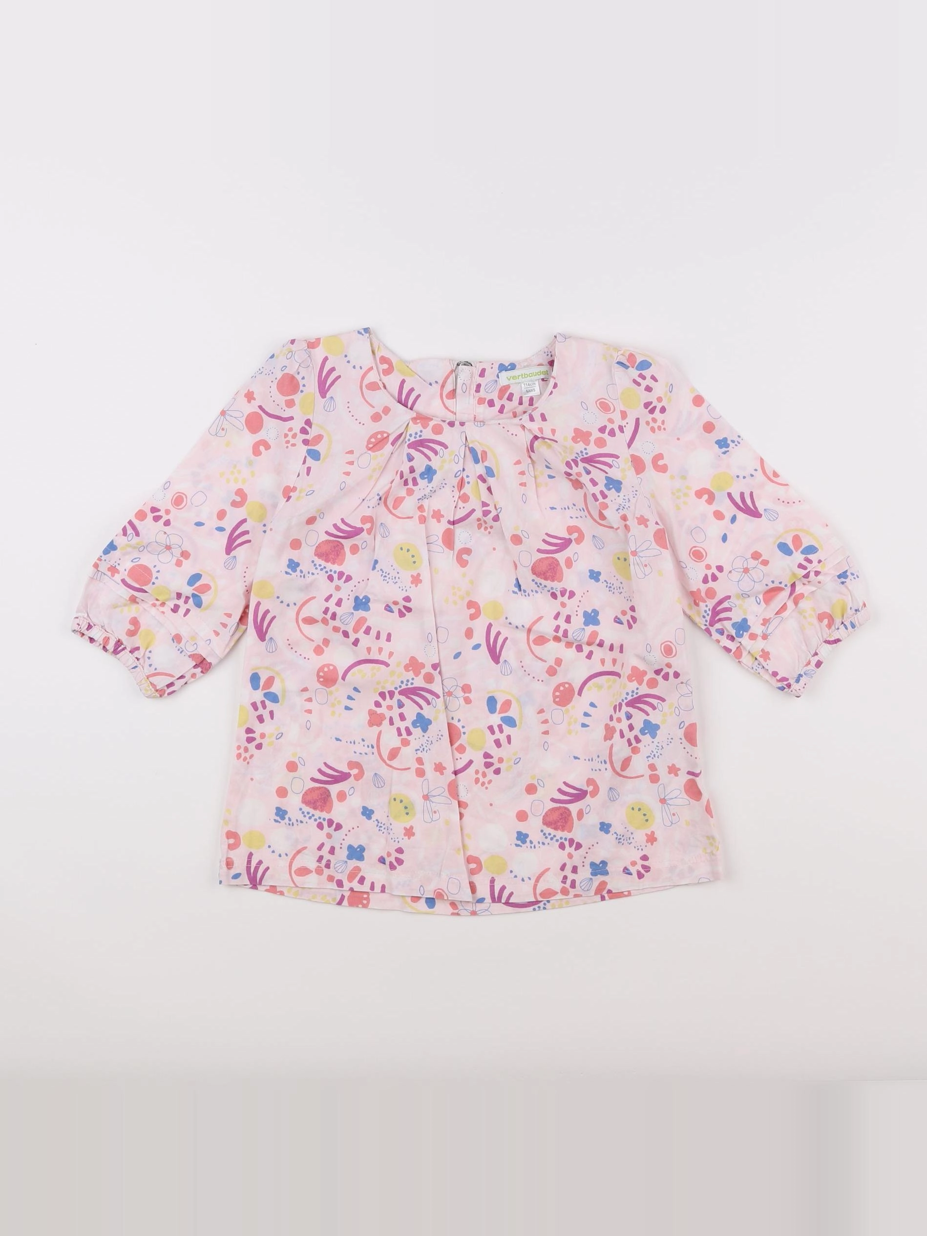 Vertbaudet - blouse rose - 6 ans
