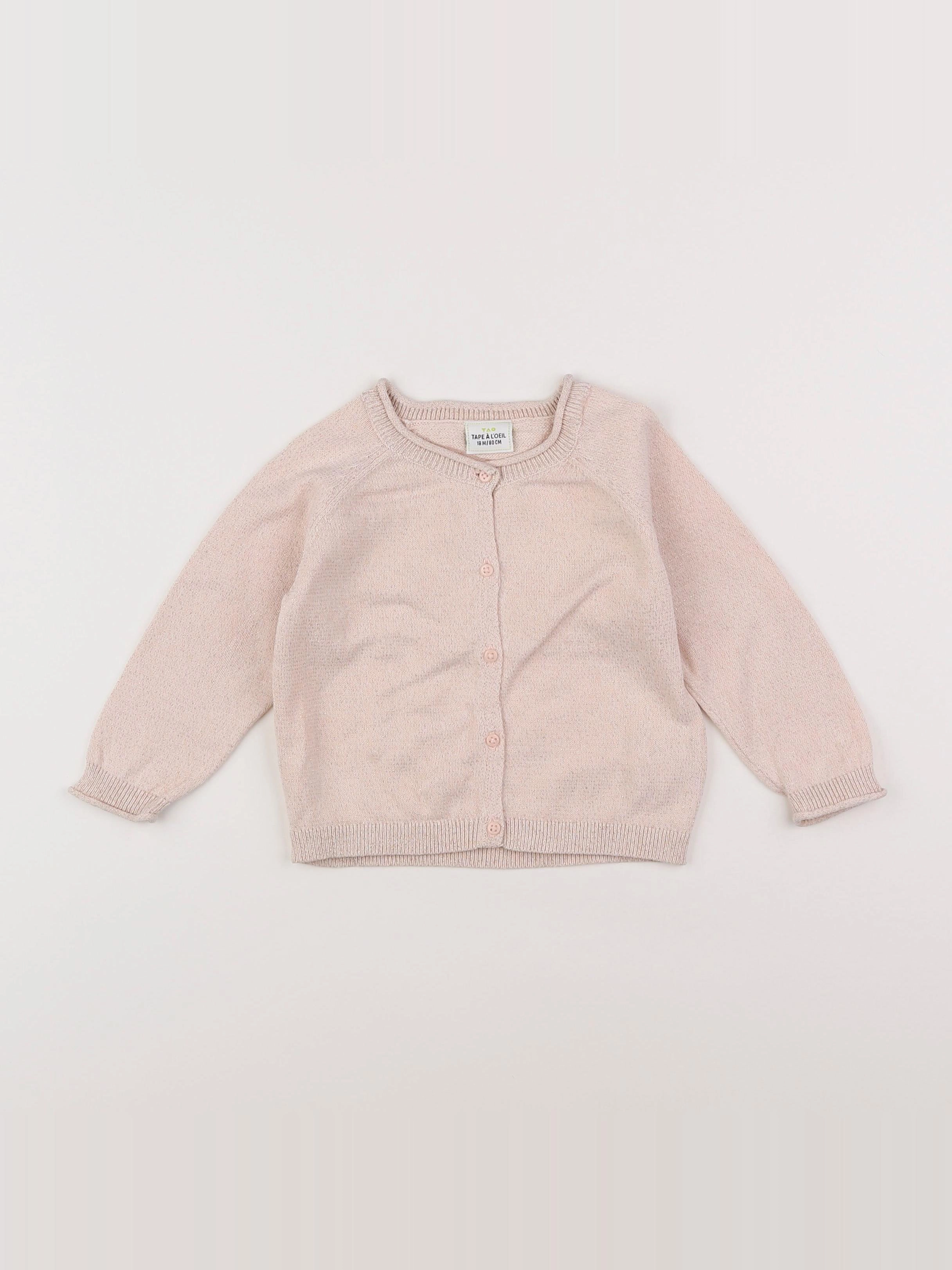 Tape à l'oeil - gilet rose - 18 mois