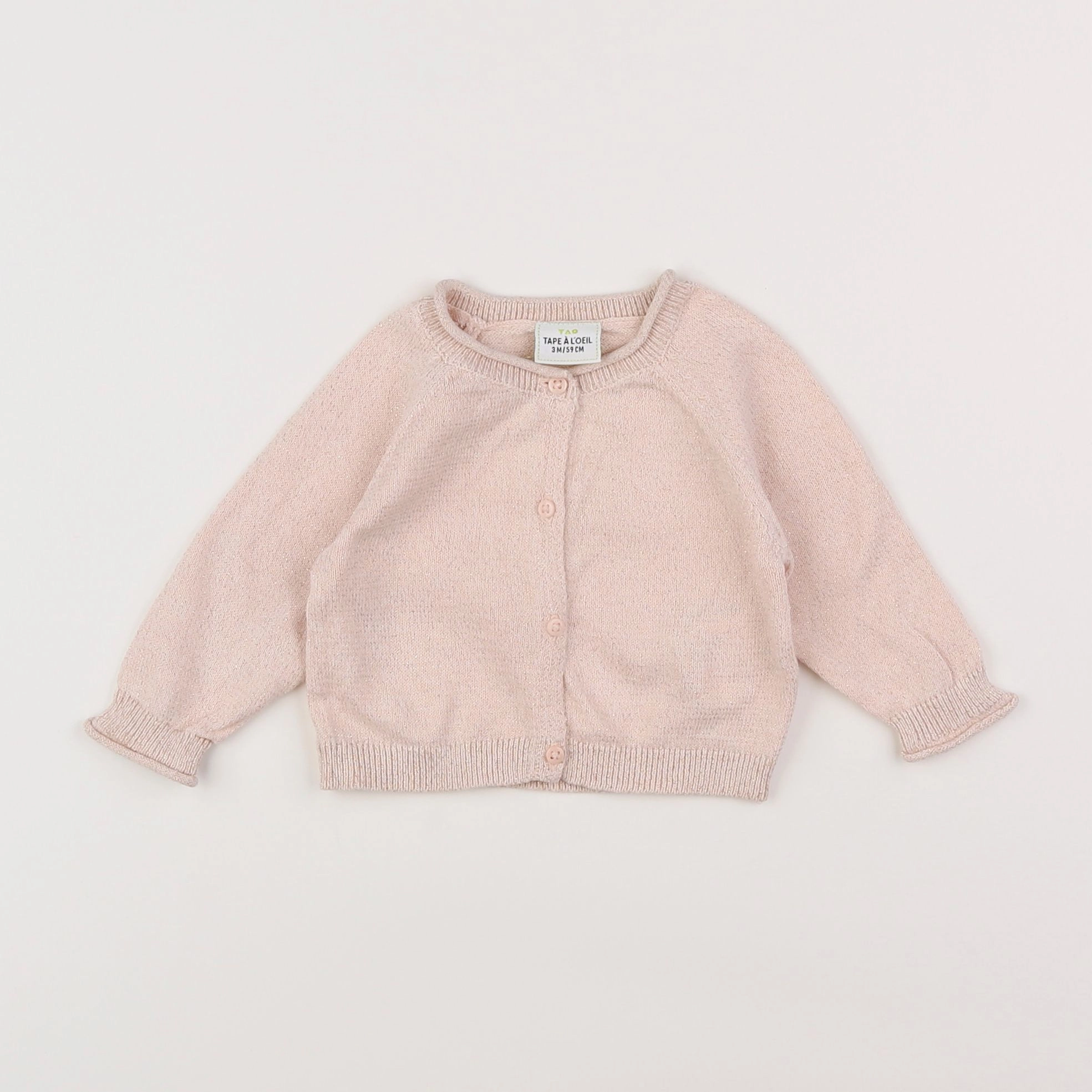 Tape à l'oeil - gilet rose - 3 mois
