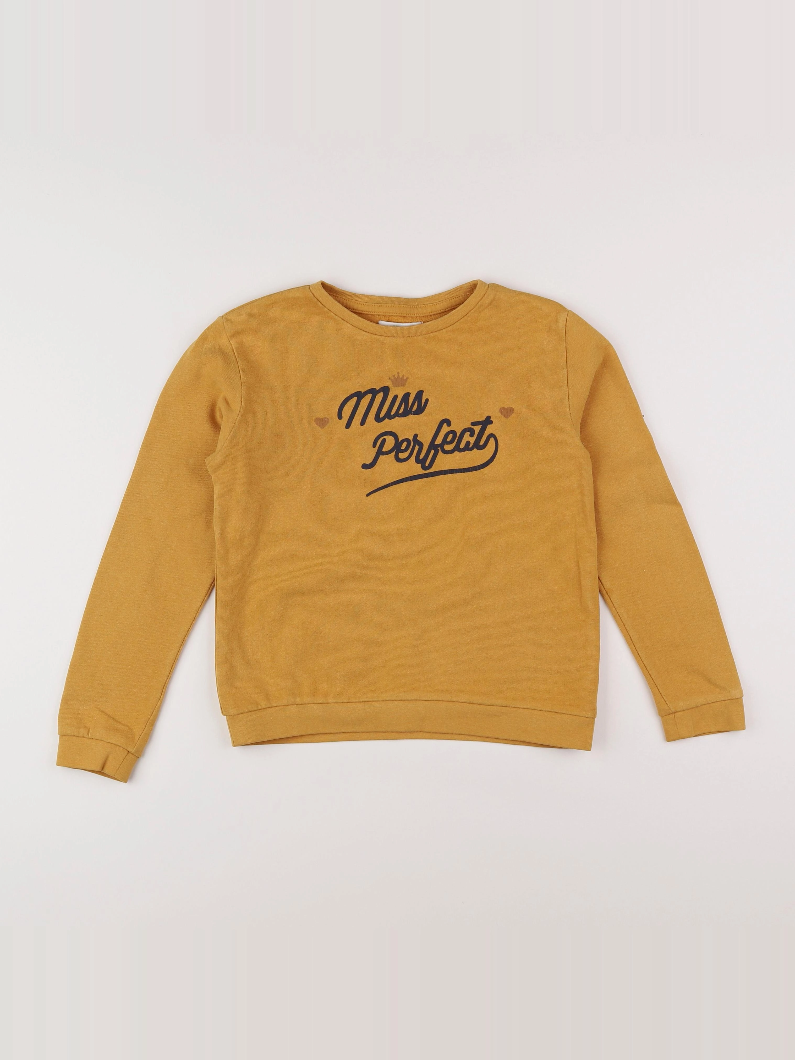Vertbaudet - sweat jaune - 8 ans