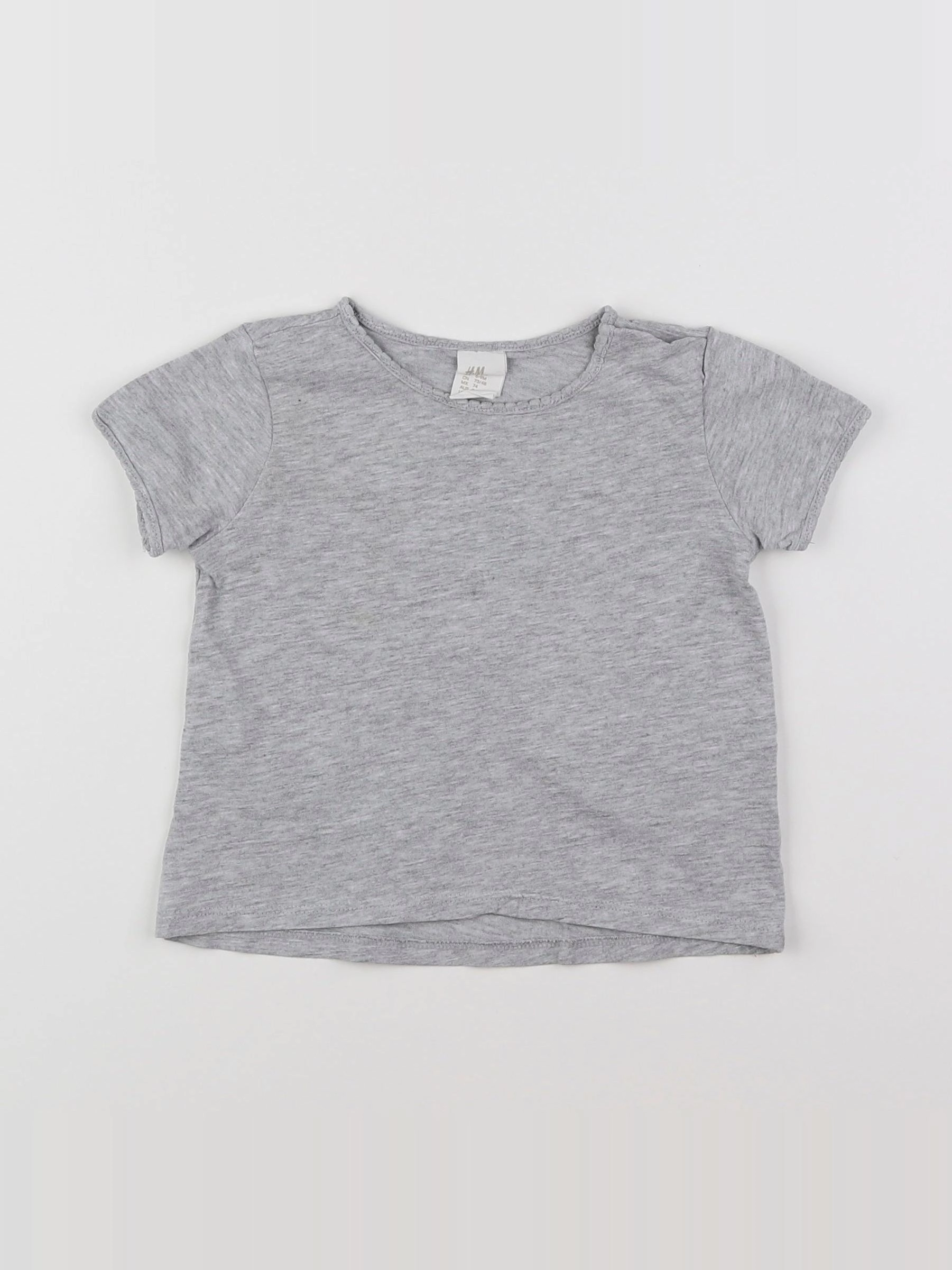 H&M - tee-shirt gris - 6/9 mois