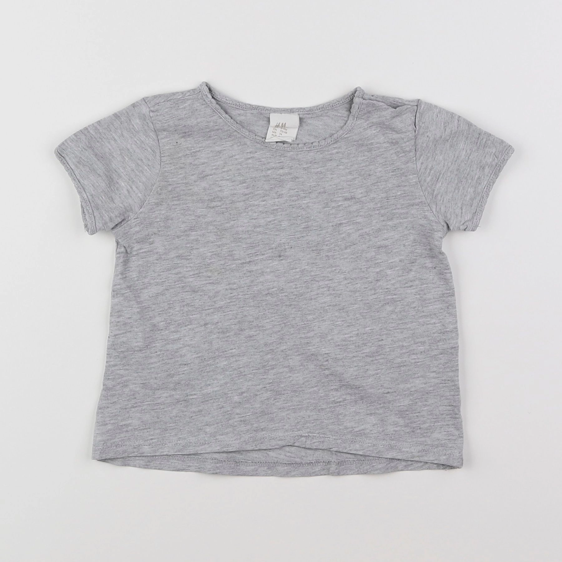 H&M - tee-shirt gris - 6/9 mois