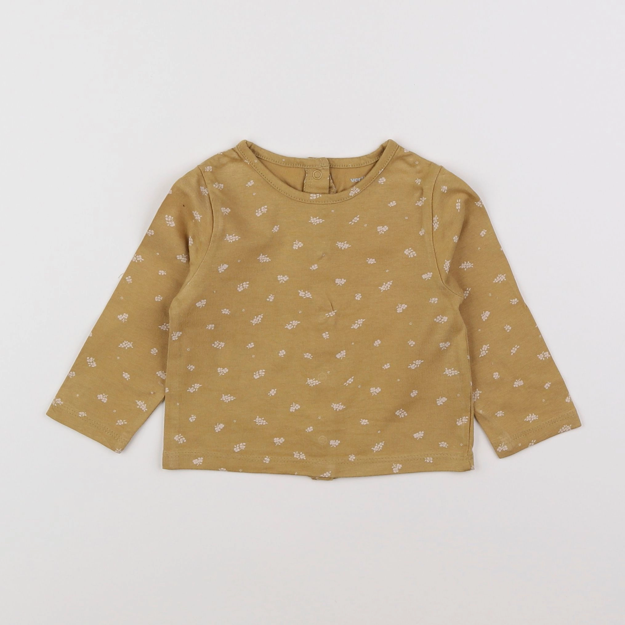 Vertbaudet - tee-shirt jaune - 6 mois