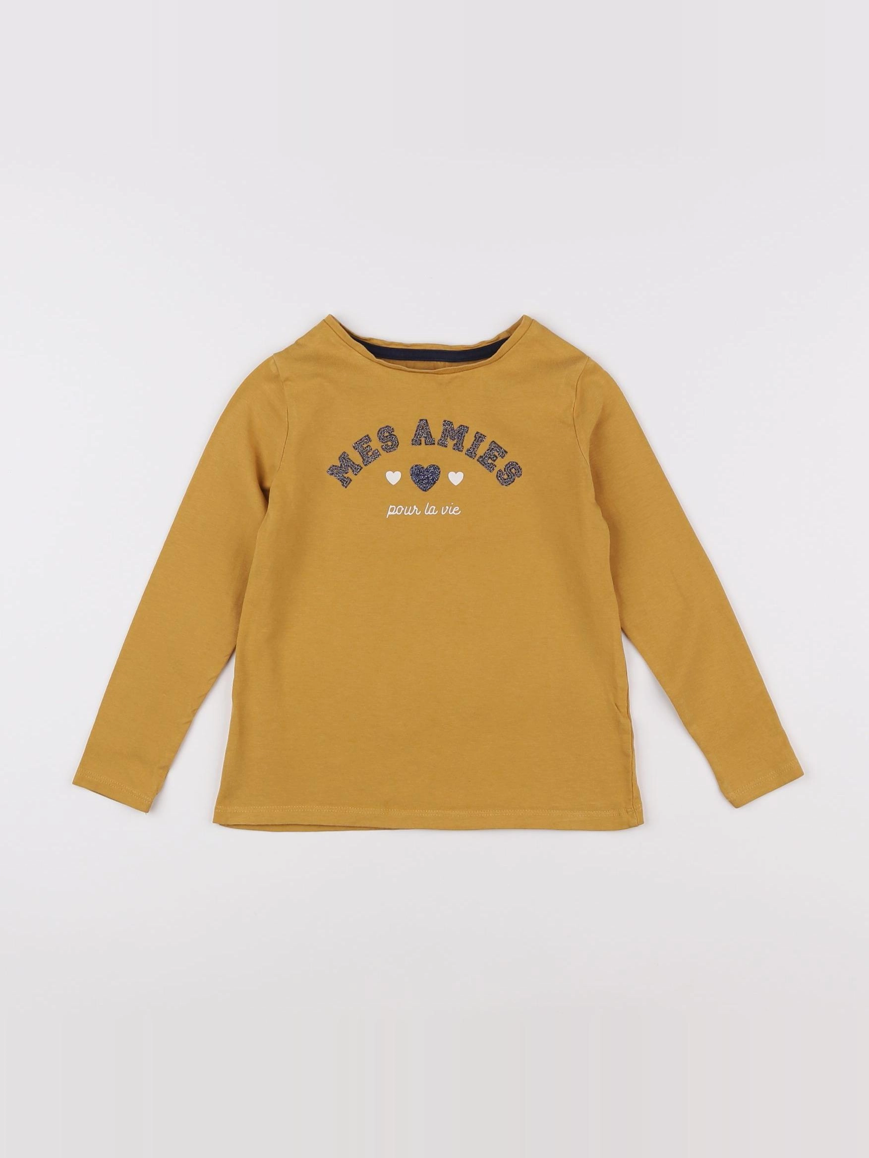 Vertbaudet - tee-shirt jaune - 5 ans