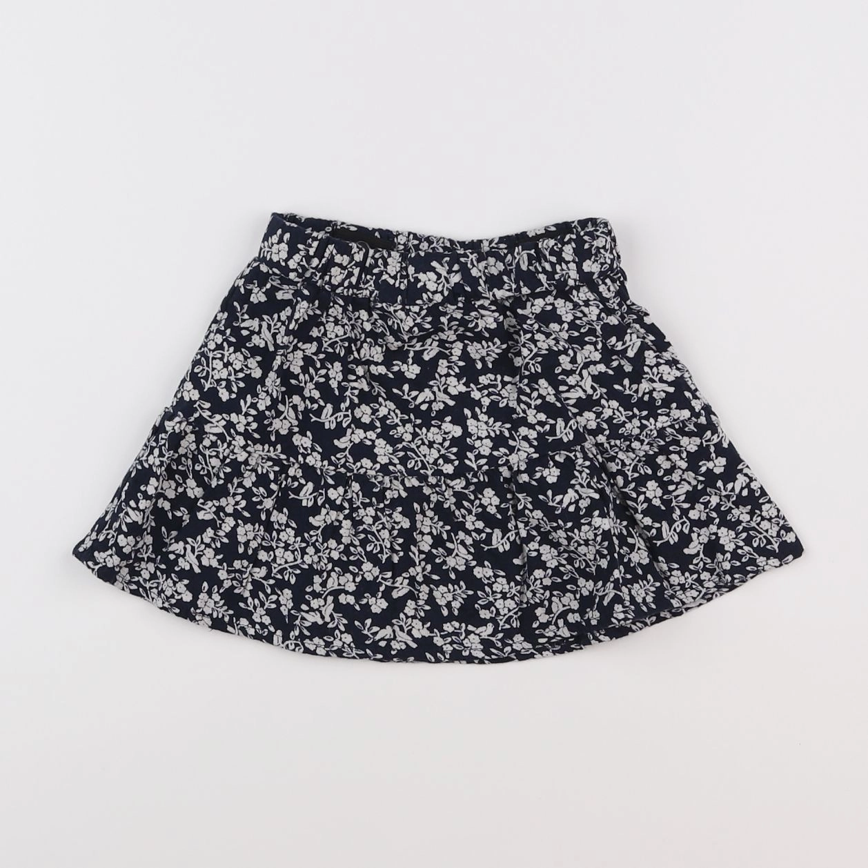 Vertbaudet - jupe bleu, blanc - 2 ans