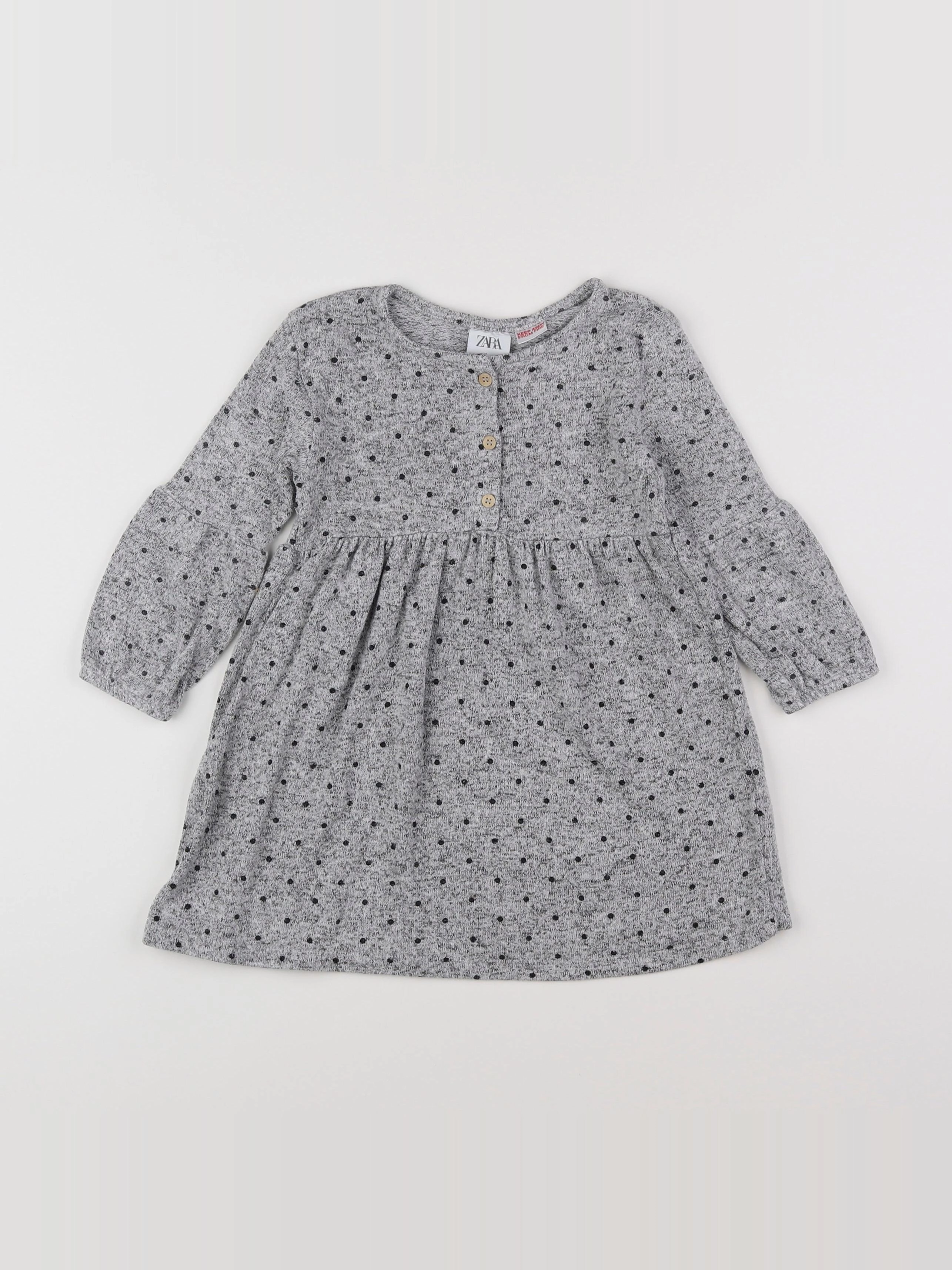 Zara - robe gris - 12/18 mois