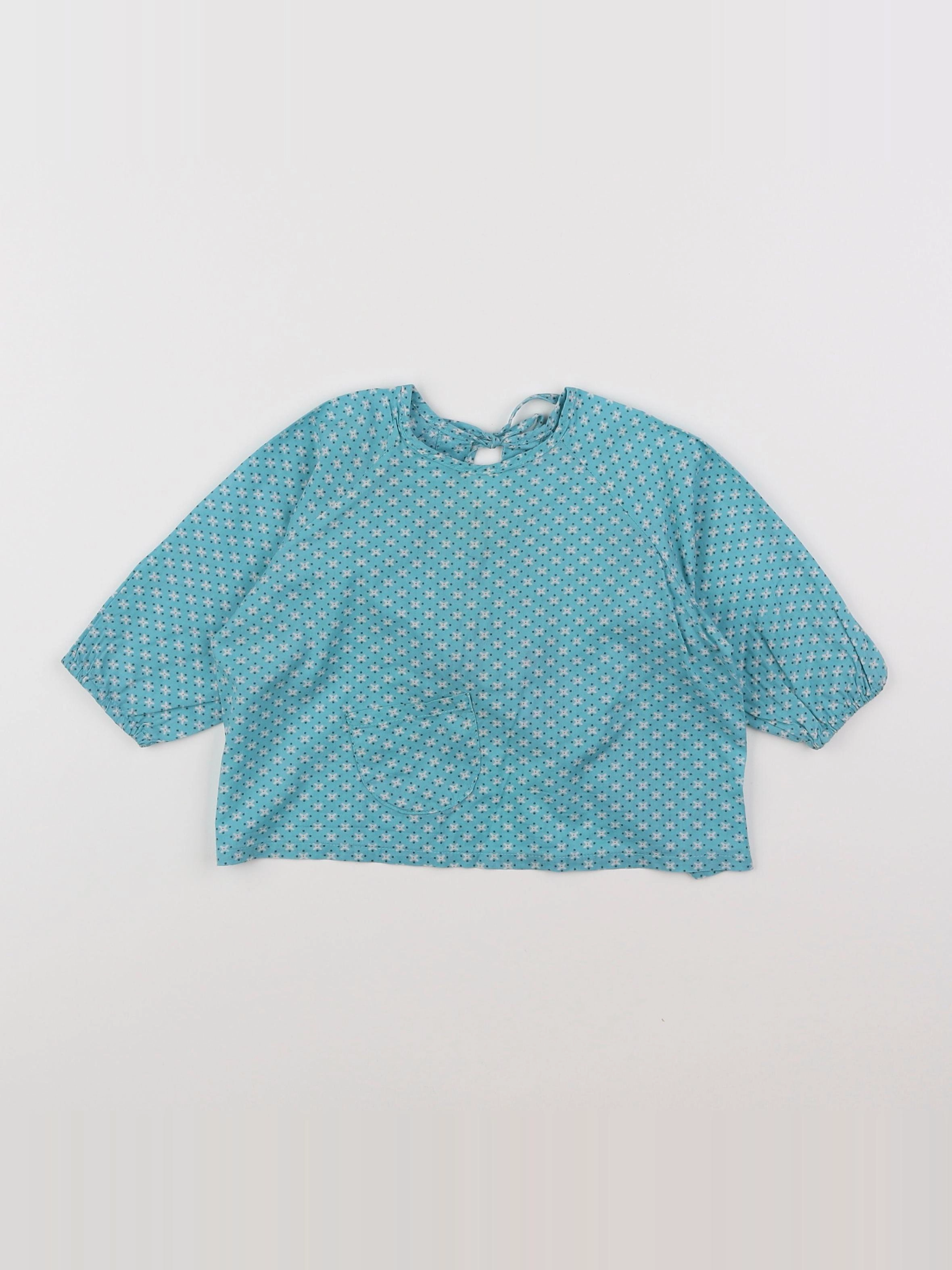 Petit Pan - blouse bleu - 6 mois