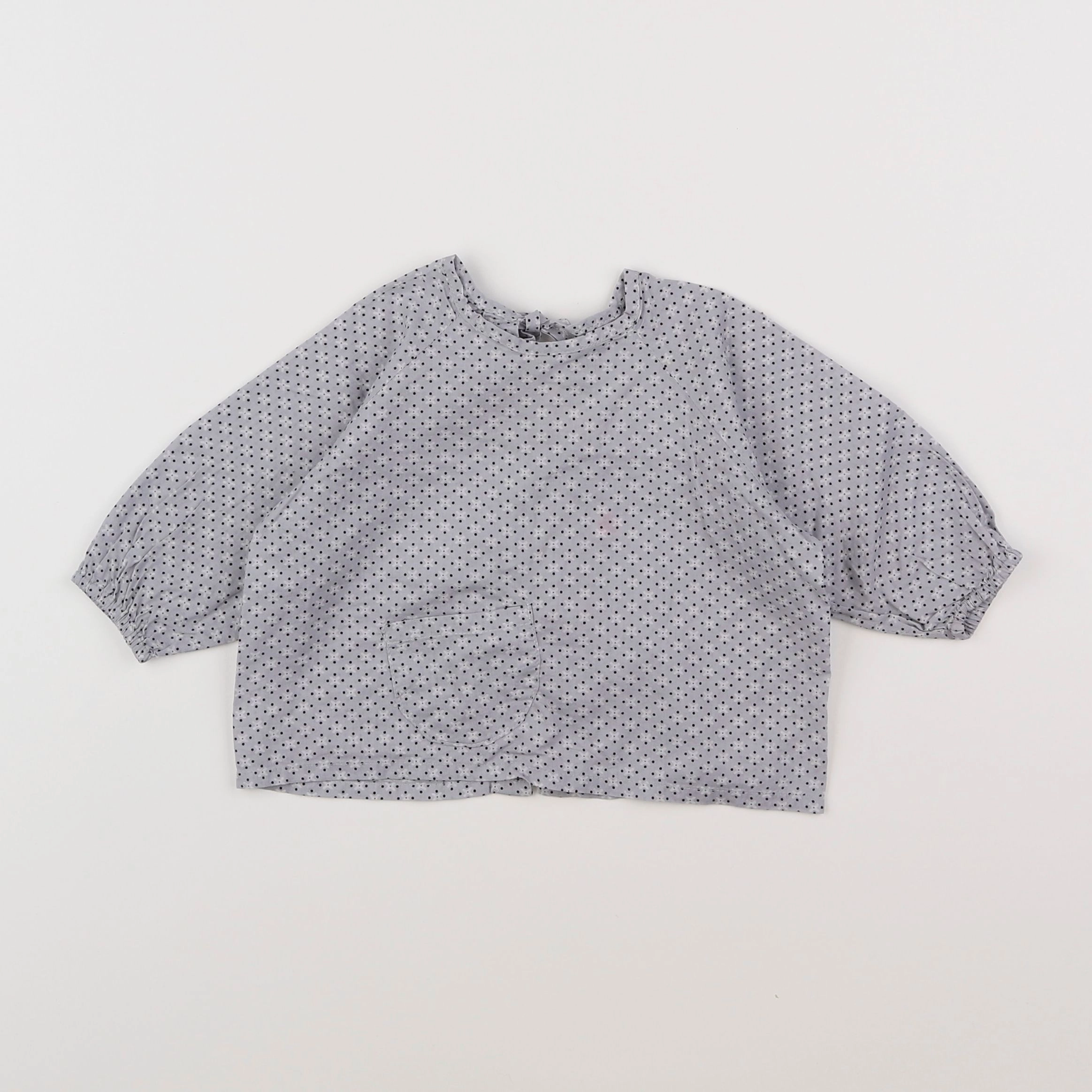 Petit Pan - blouse gris - 3 mois