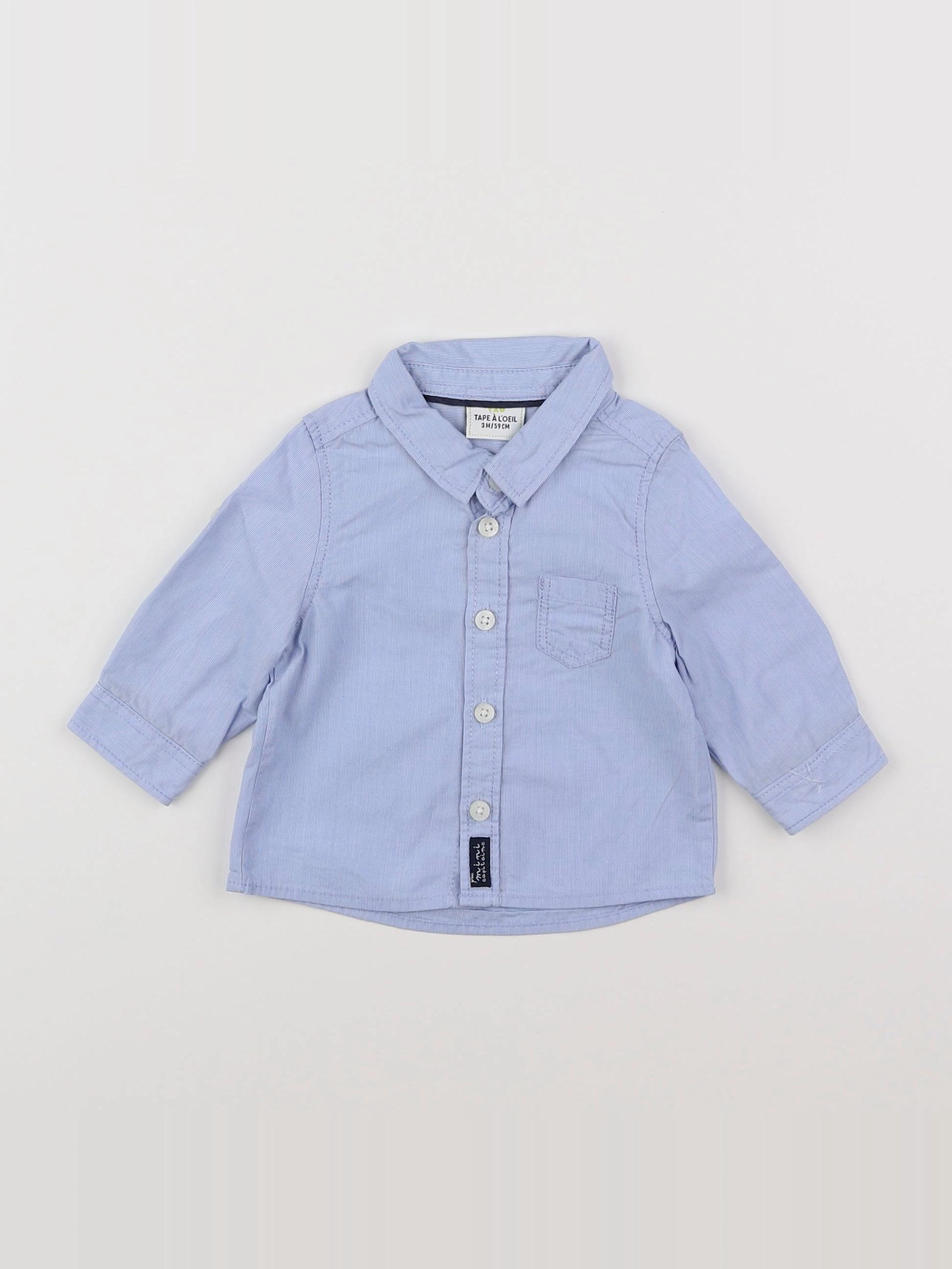 Tape à l'oeil - chemise bleu - 3 mois
