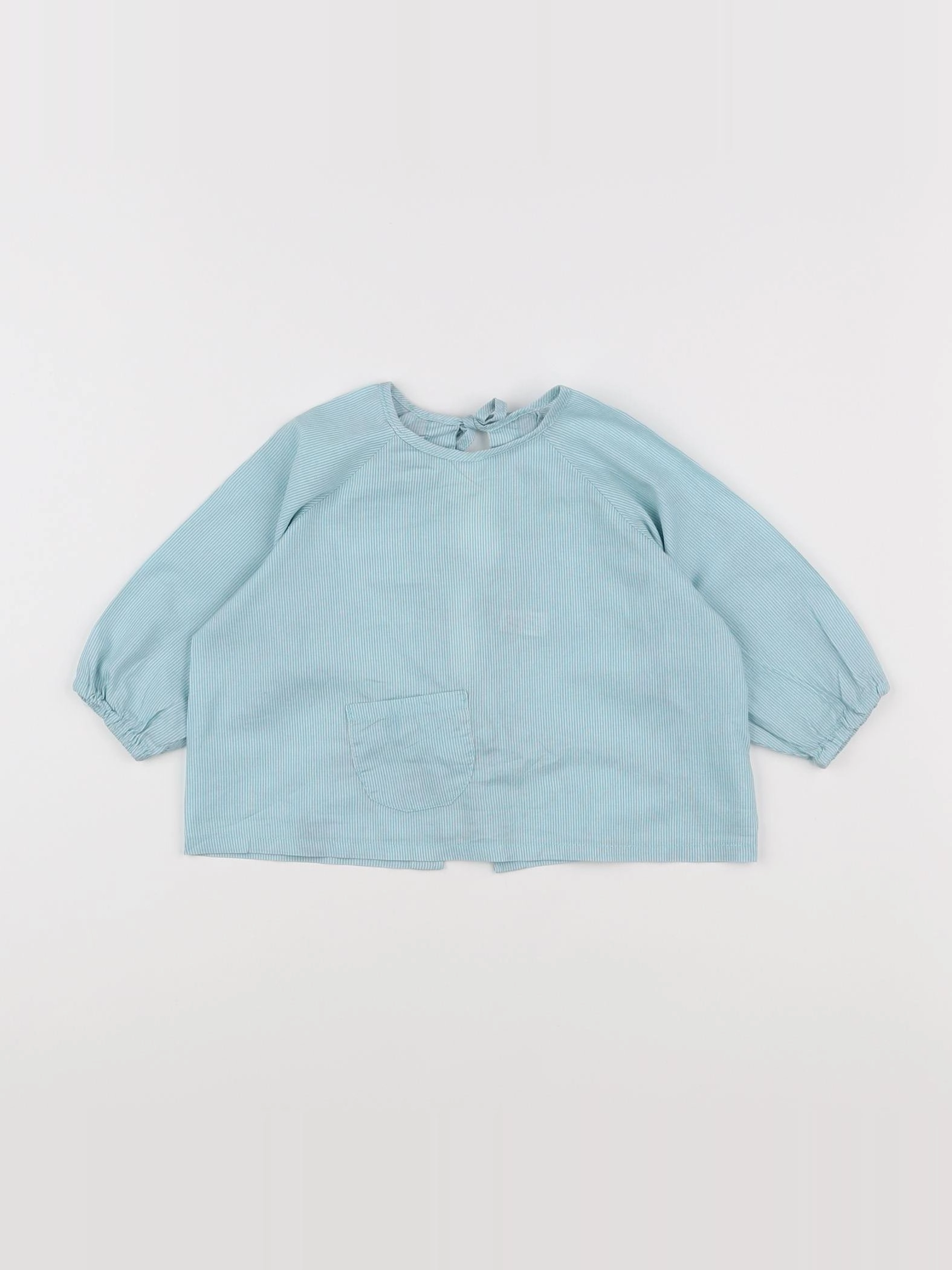 Petit Pan - blouse bleu, blanc - 6 mois
