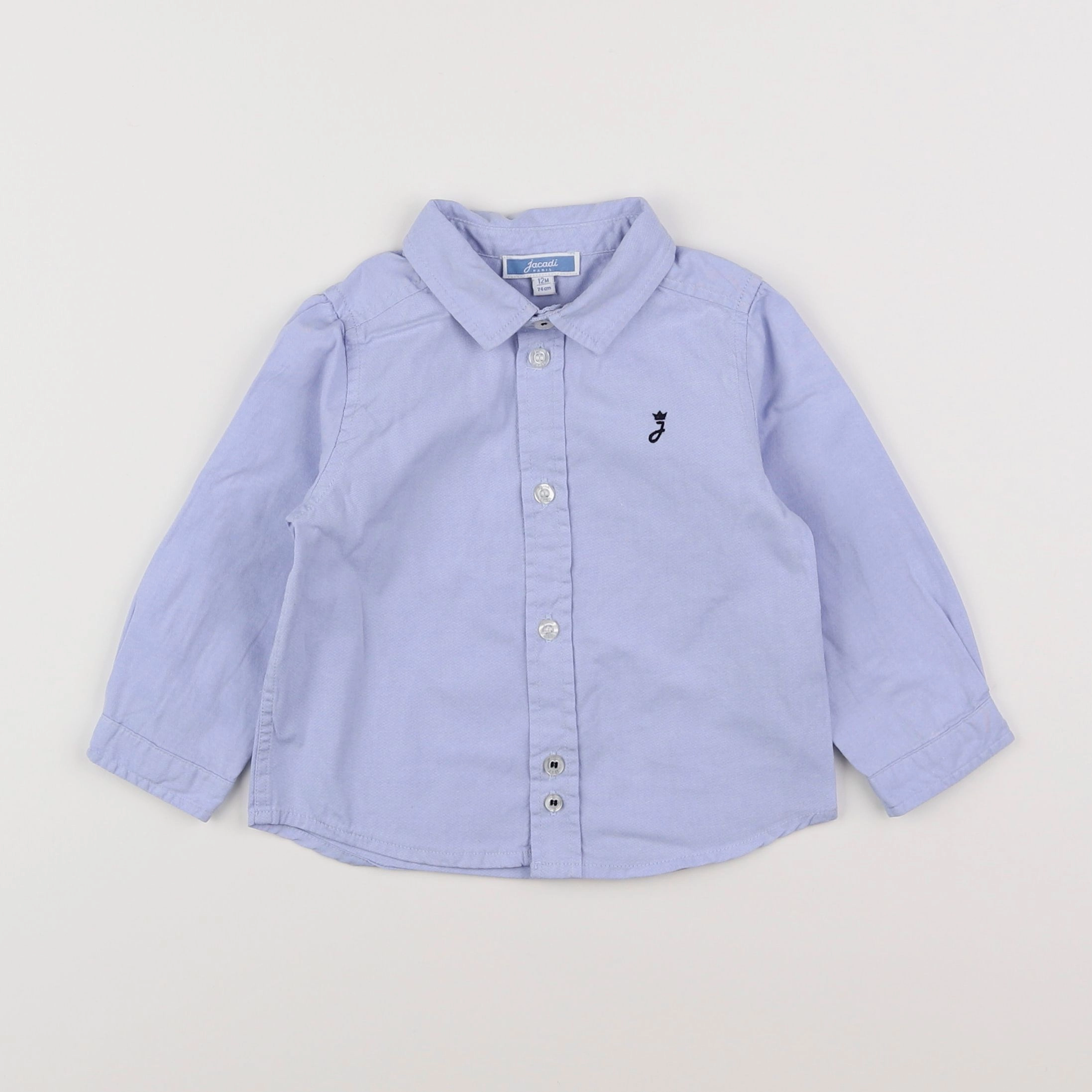 Jacadi - chemise bleu - 12 mois