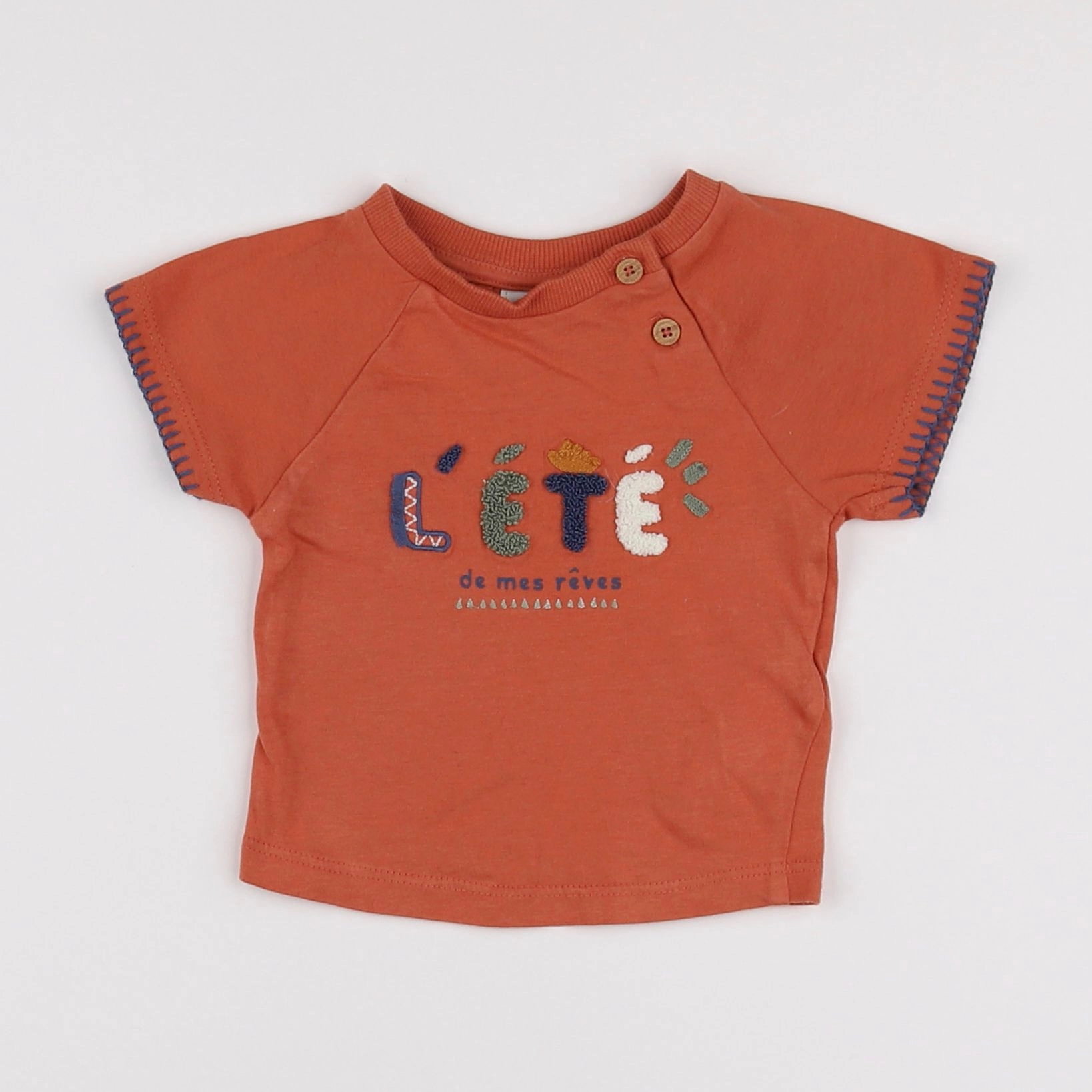 Tape à l'oeil - tee-shirt orange - 3 mois