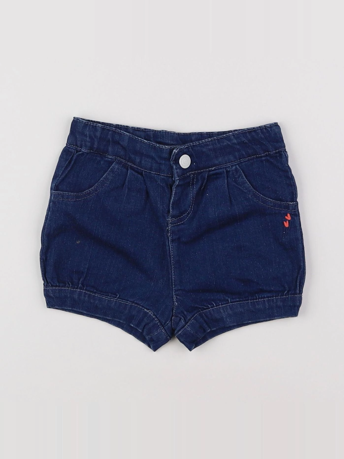 Cadet Rousselle - short bleu - 6 mois