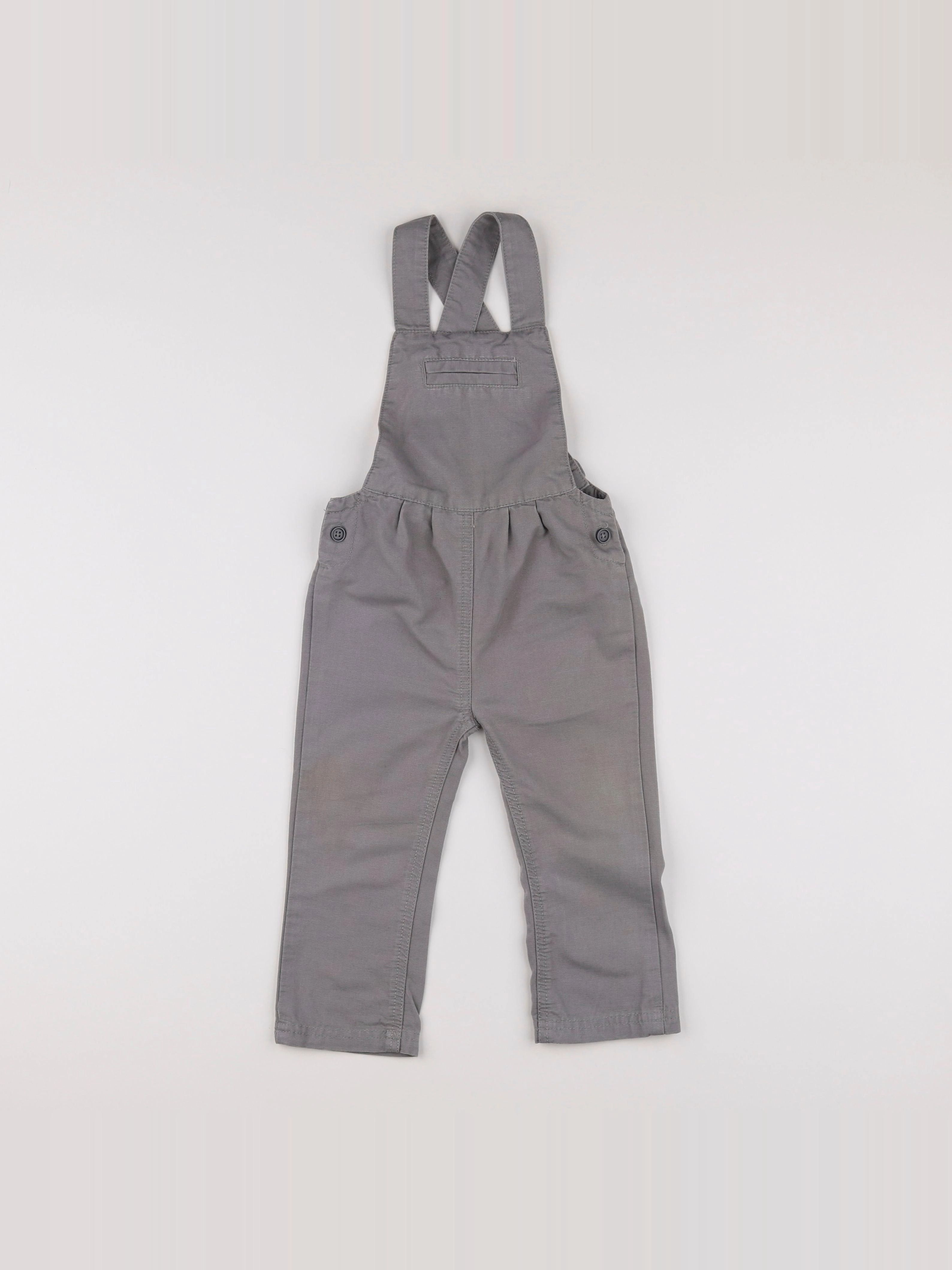 Gocco - salopette gris - 9/12 mois