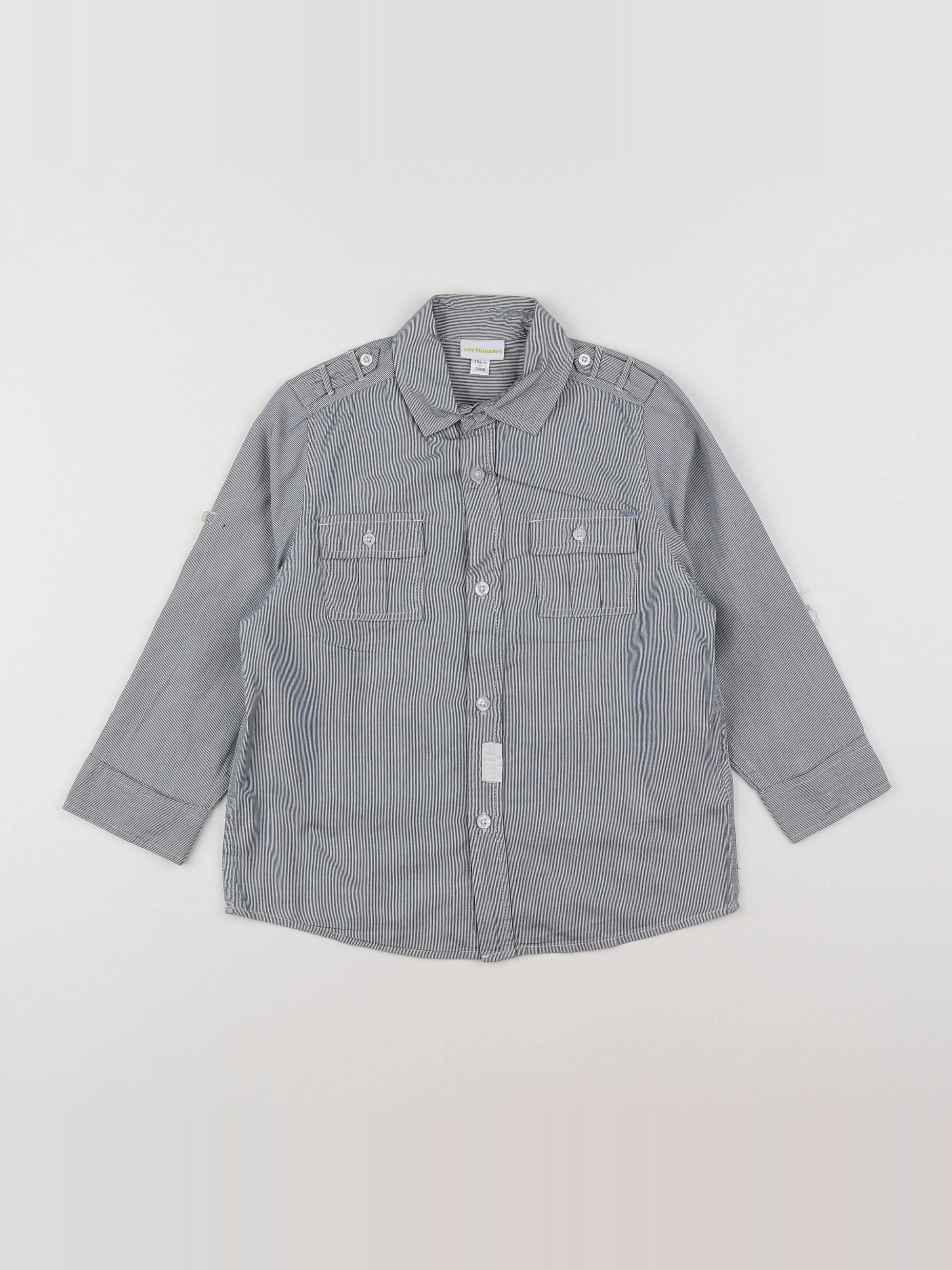 Vertbaudet - chemise gris - 5 ans