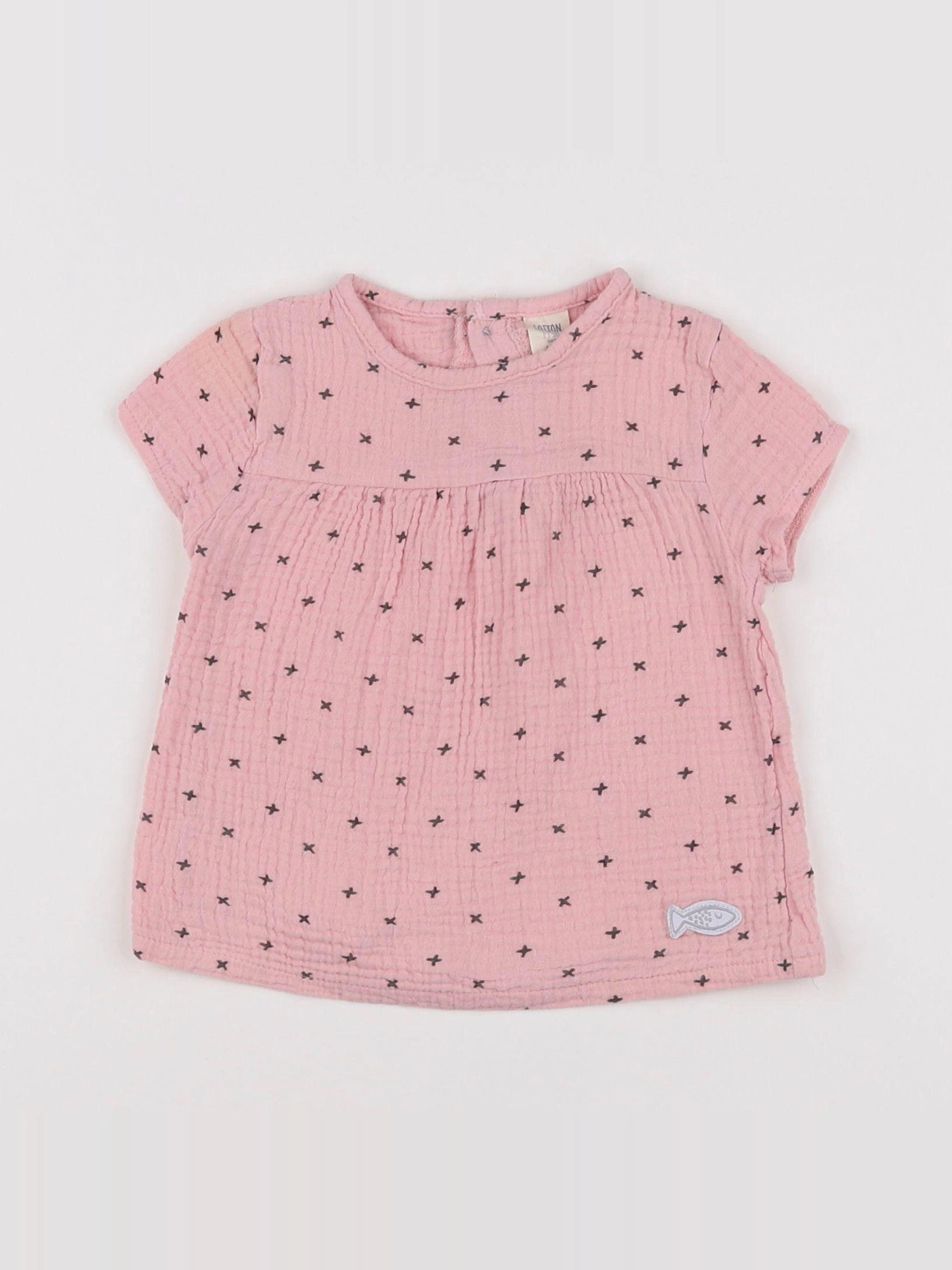 Cotton Fish - blouse rose - 18 mois