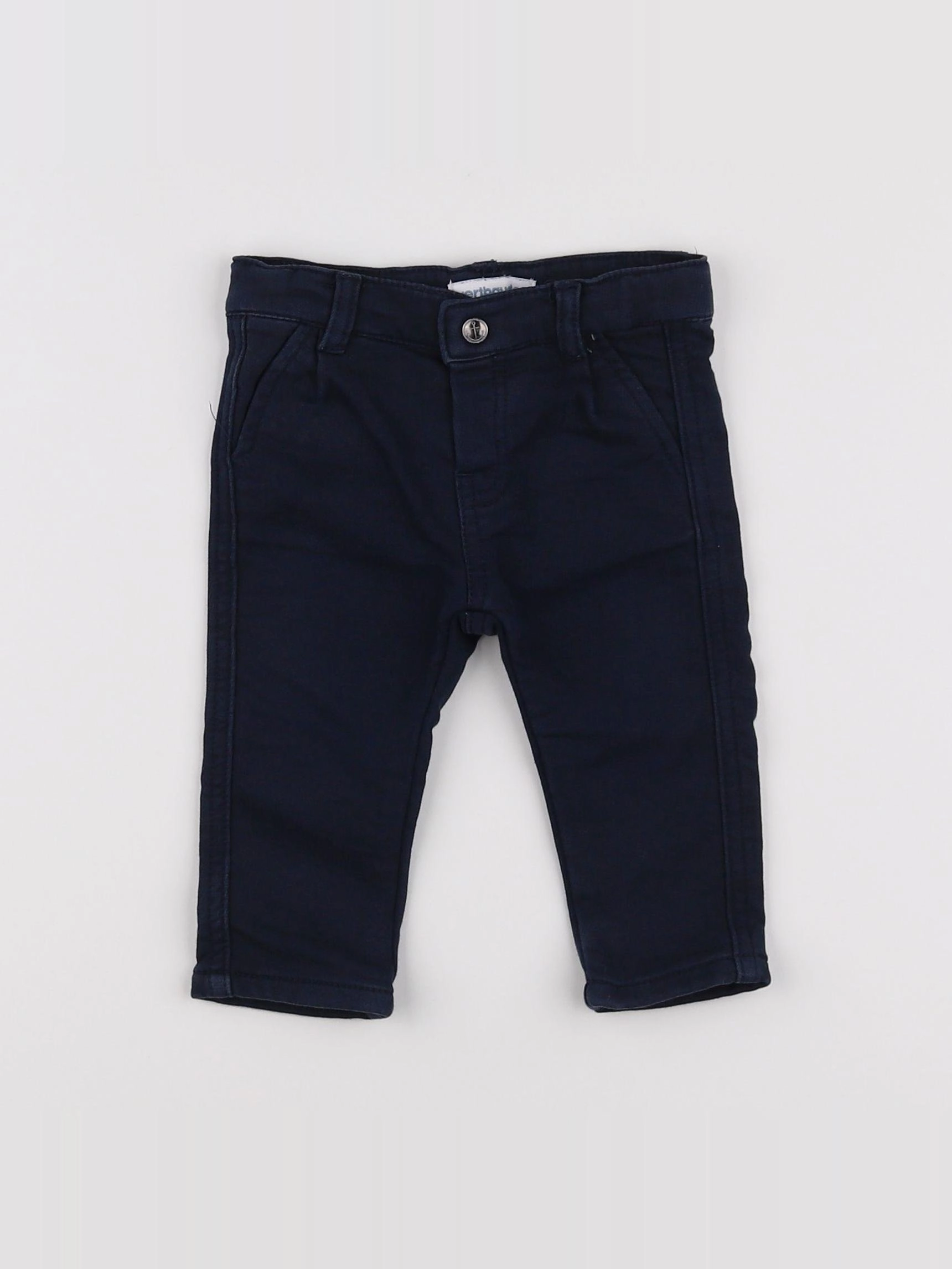 Vertbaudet - pantalon bleu - 6 mois