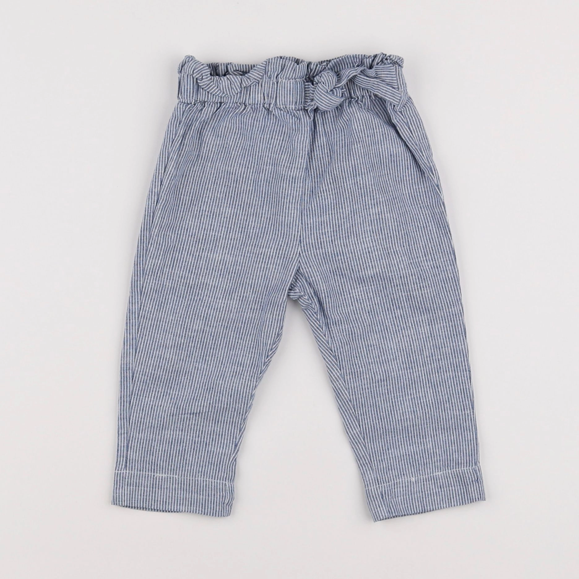 Vertbaudet - pantalon bleu - 9 mois
