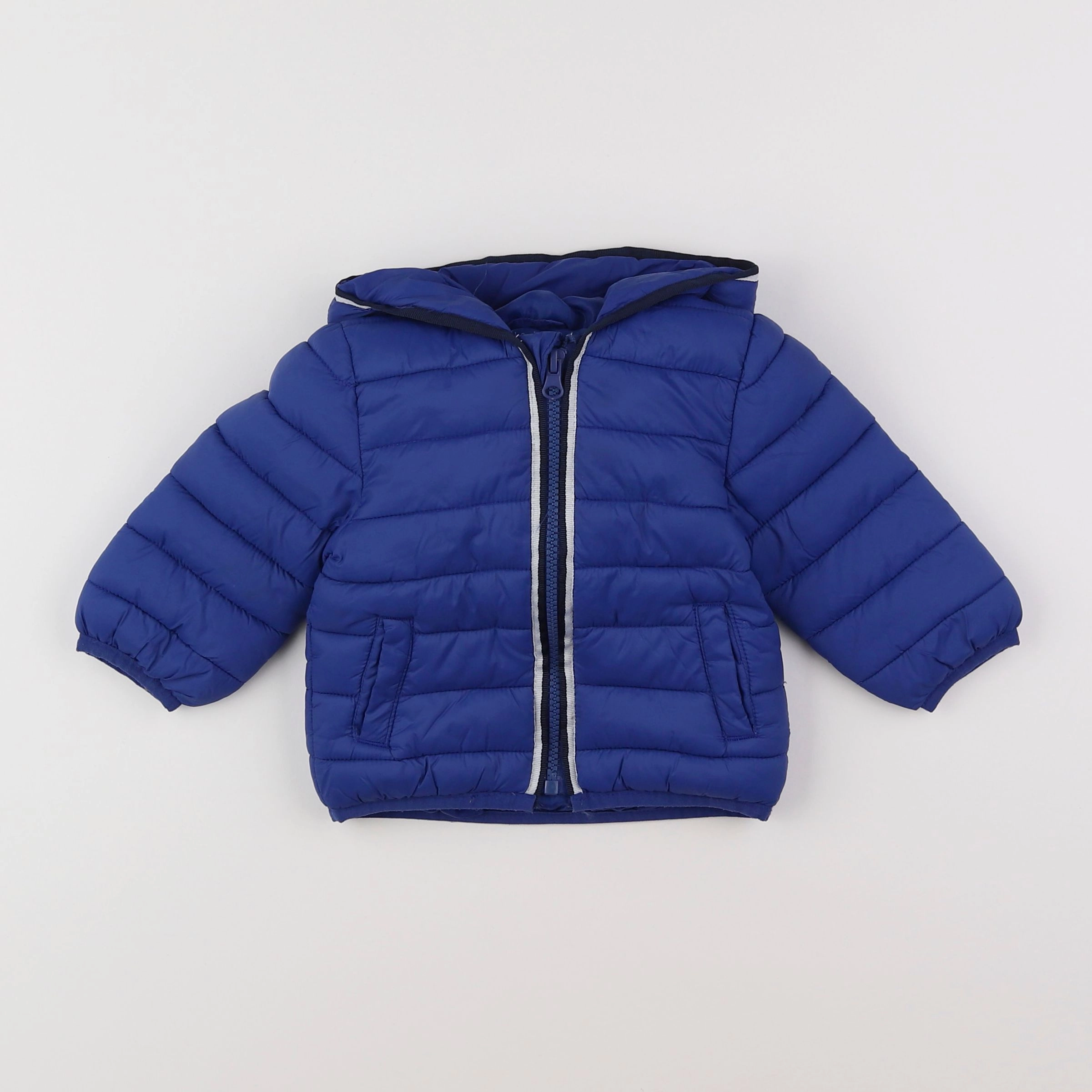 Vertbaudet - doudoune bleu - 9 mois