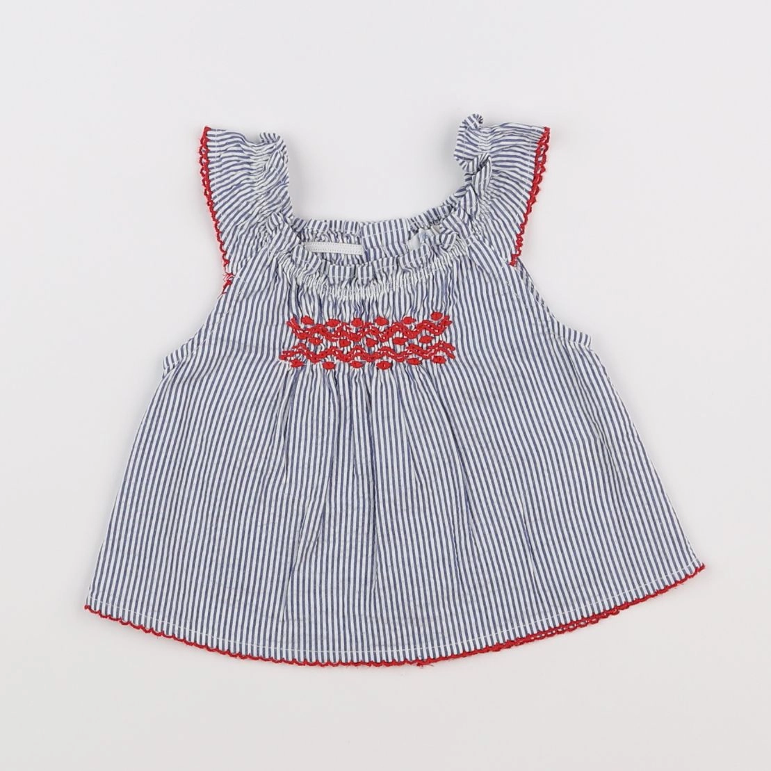 Boutchou - blouse bleu - 3 mois