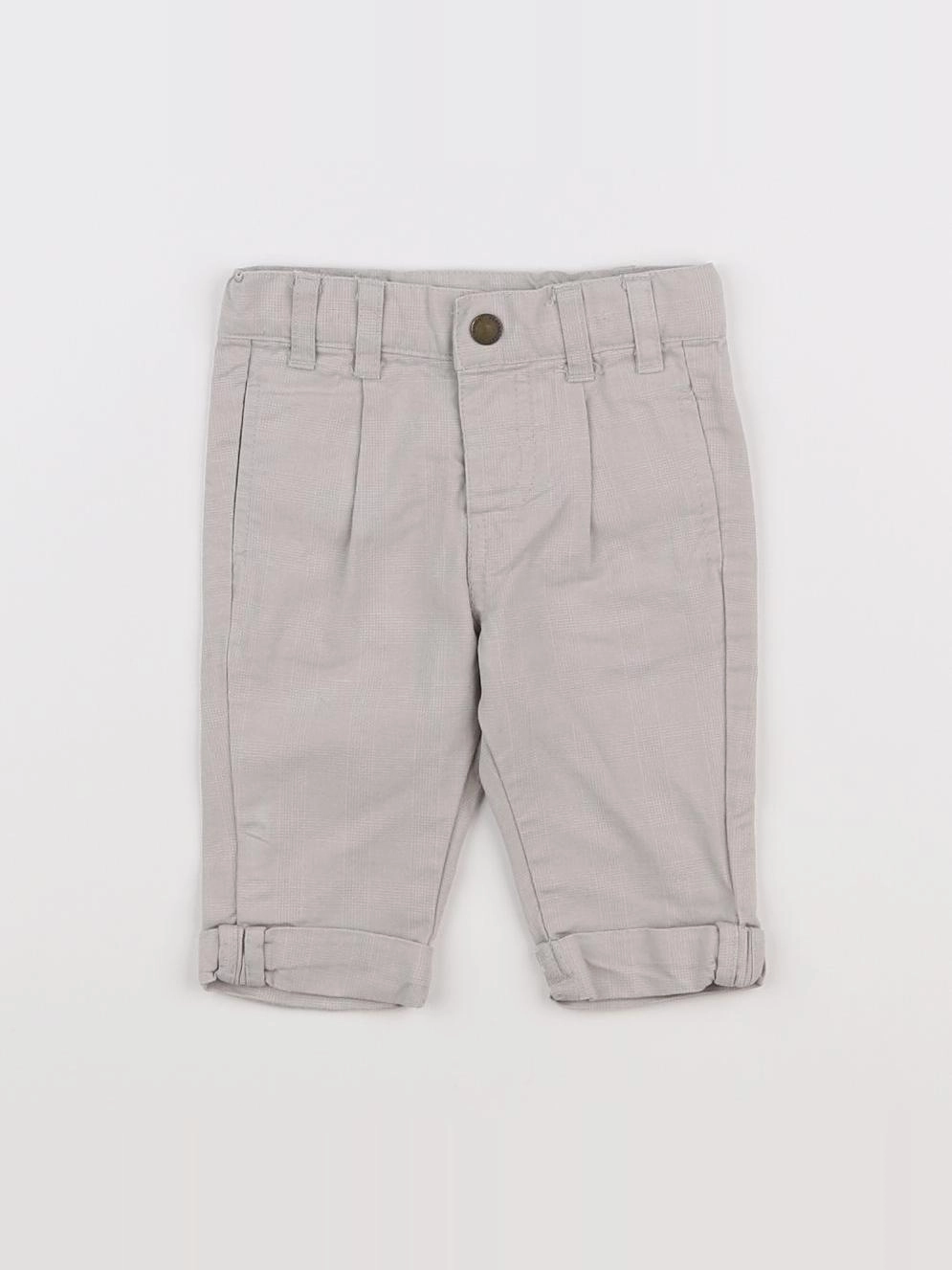 Vertbaudet - pantalon gris - 3 mois
