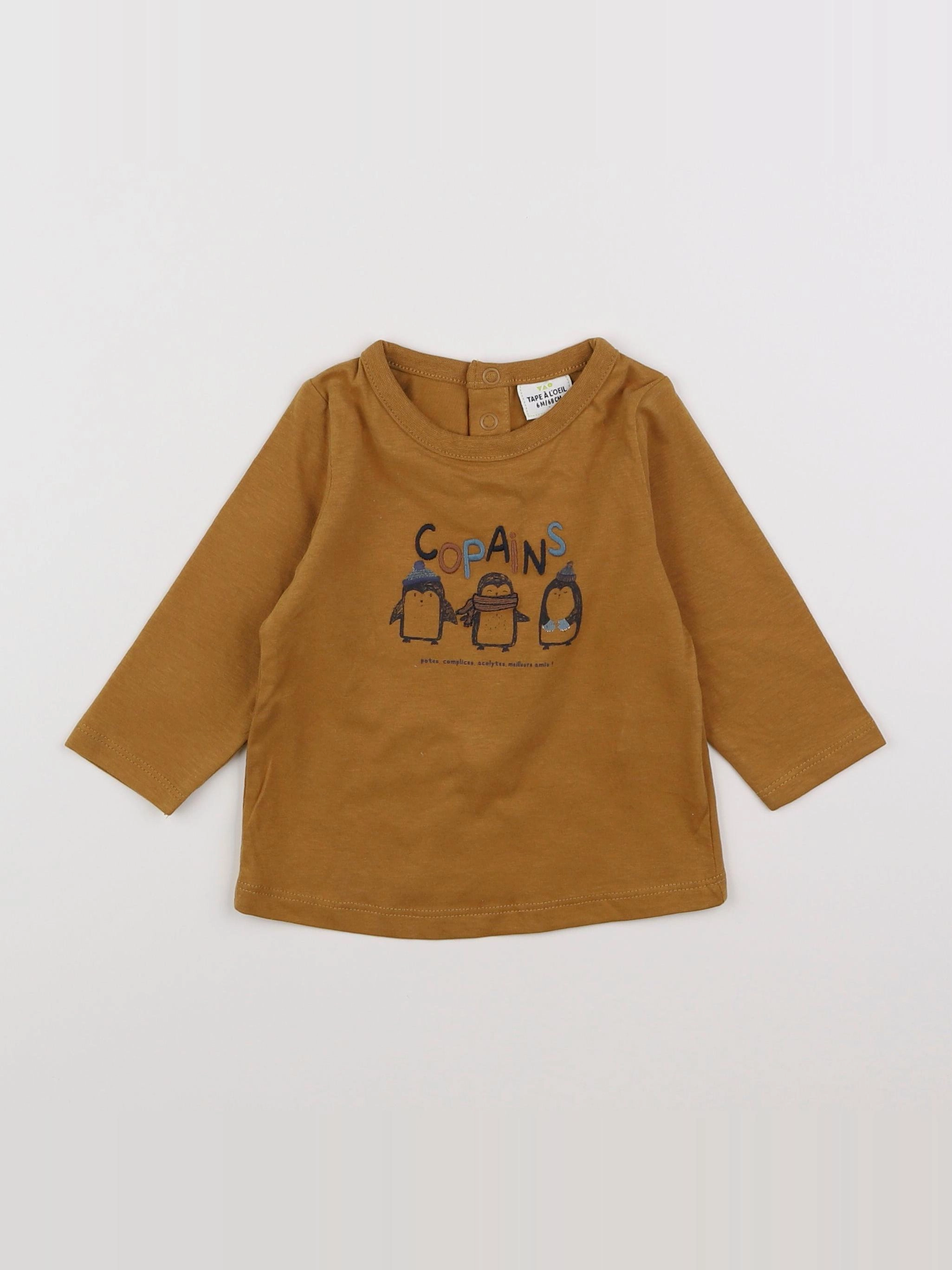 Tape à l'oeil - tee-shirt marron - 6 mois