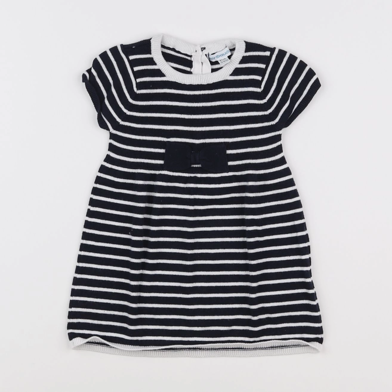 Vertbaudet - robe blanc, noir - 18 mois