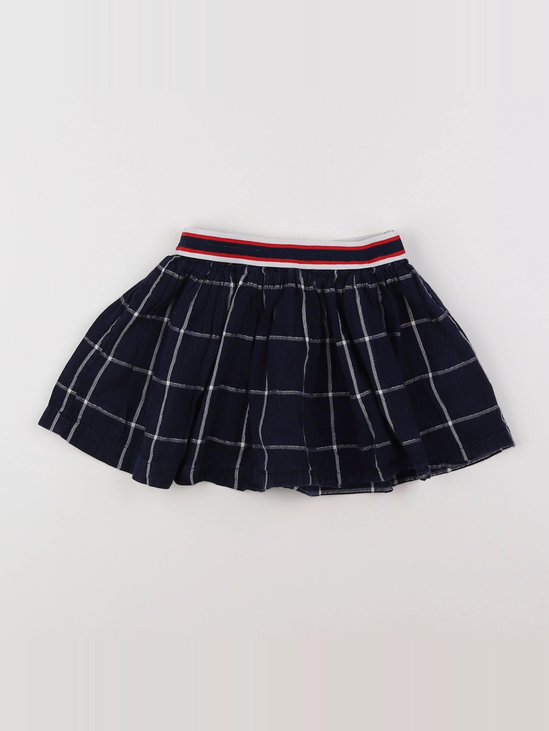 Vertbaudet - jupe bleu, argent - 2 ans