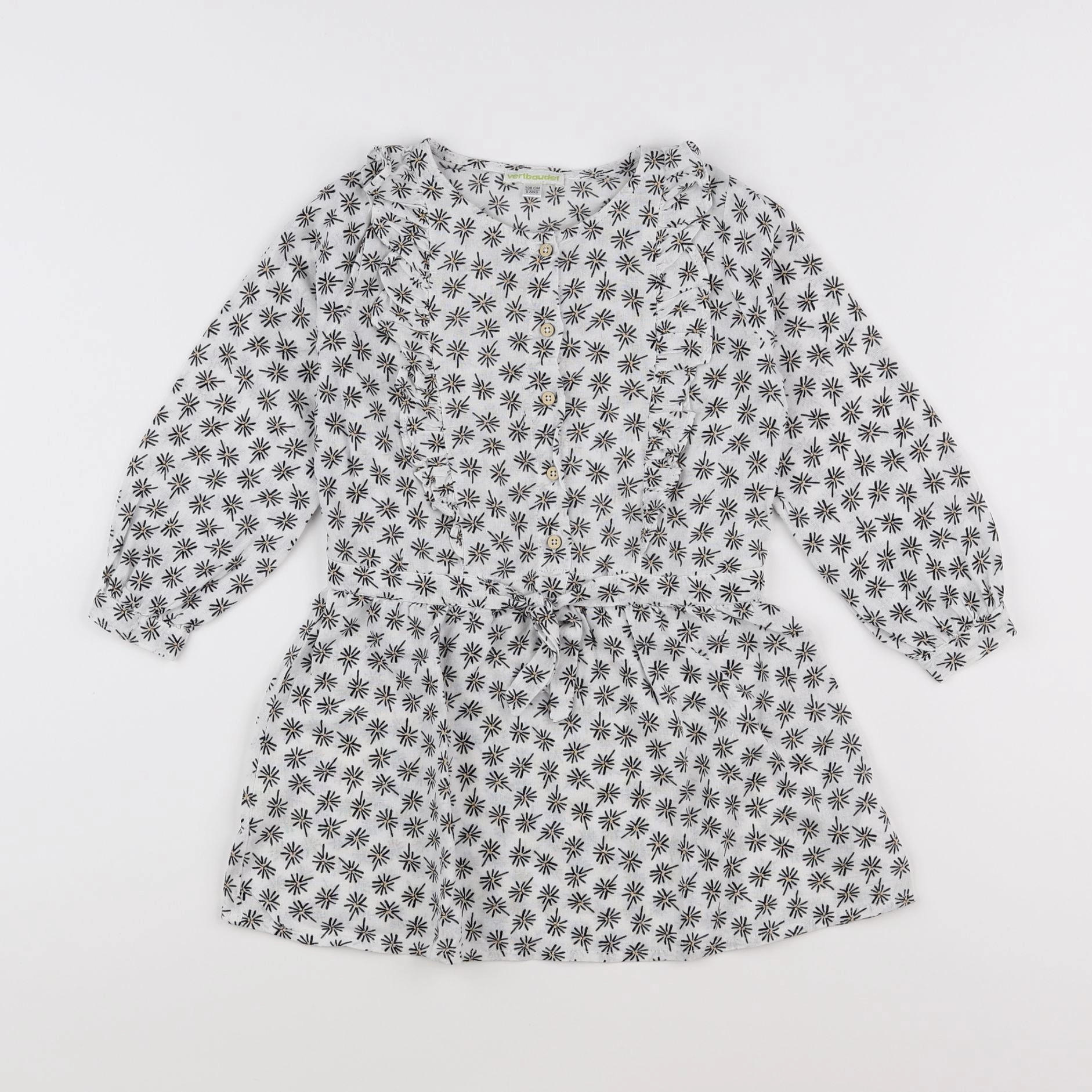Vertbaudet - robe blanc, noir - 5 ans