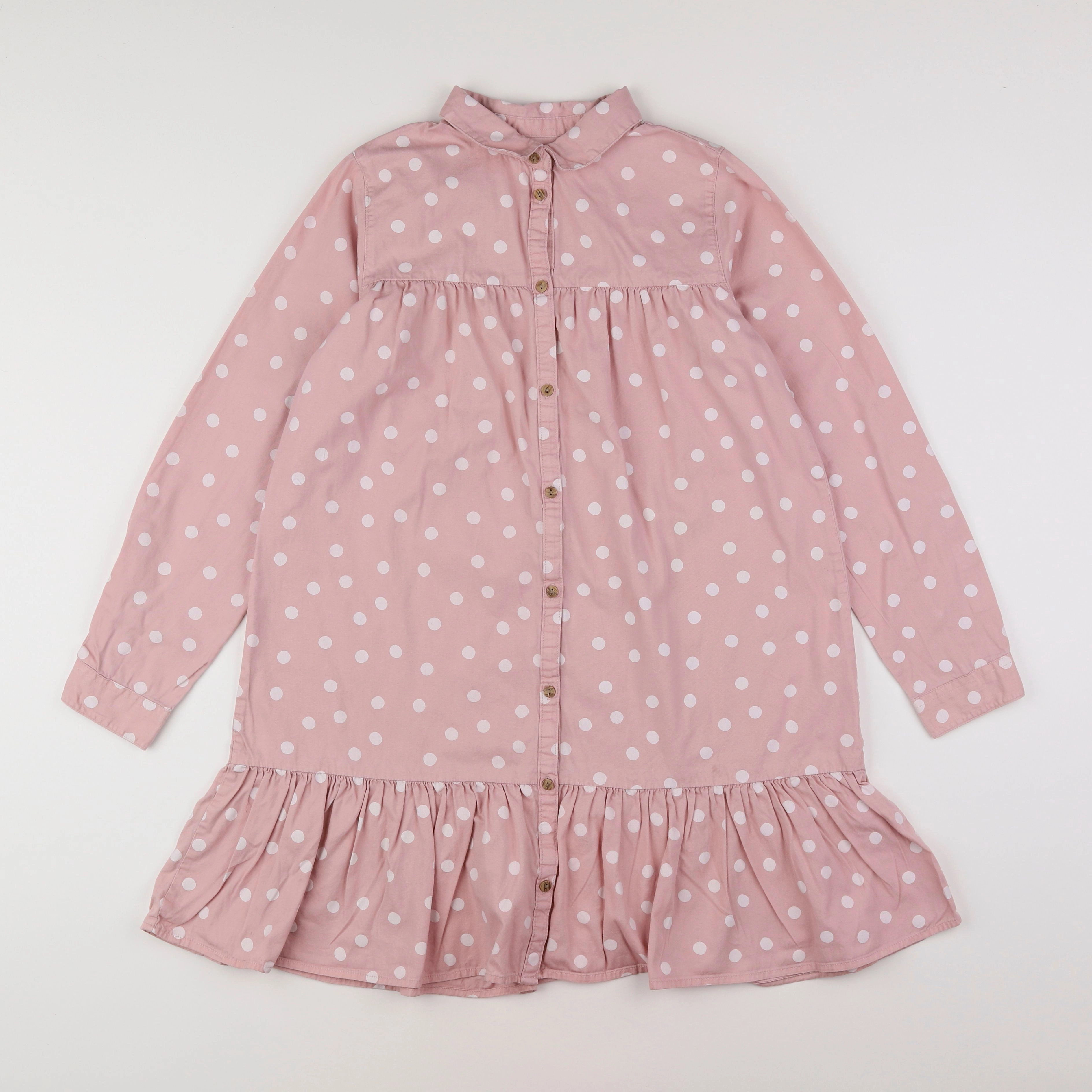 Vertbaudet - robe blanc, rose - 12 ans