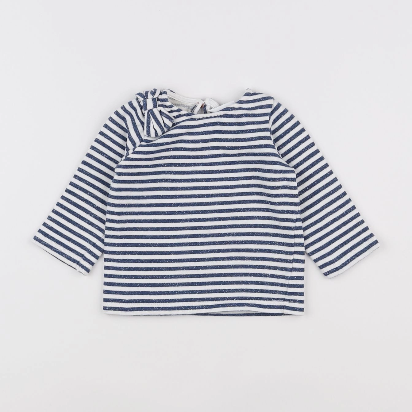 Noukie's - tee-shirt bleu, blanc - 9 mois