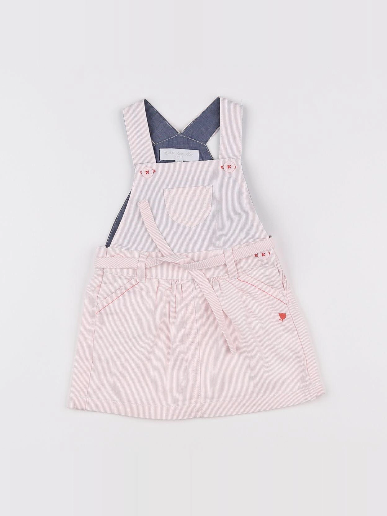 Cadet Rousselle - robe blanc, rose - 6 mois