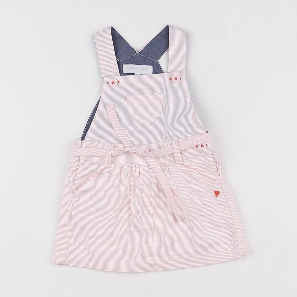 Cadet Rousselle - robe blanc, rose - 6 mois