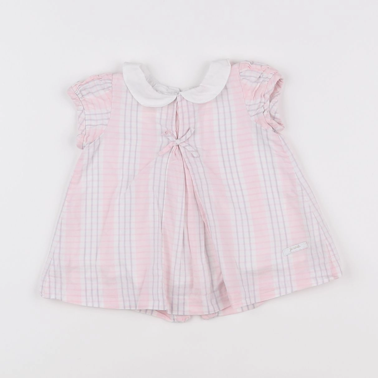 Jacadi - robe blanc, rose - 3 mois