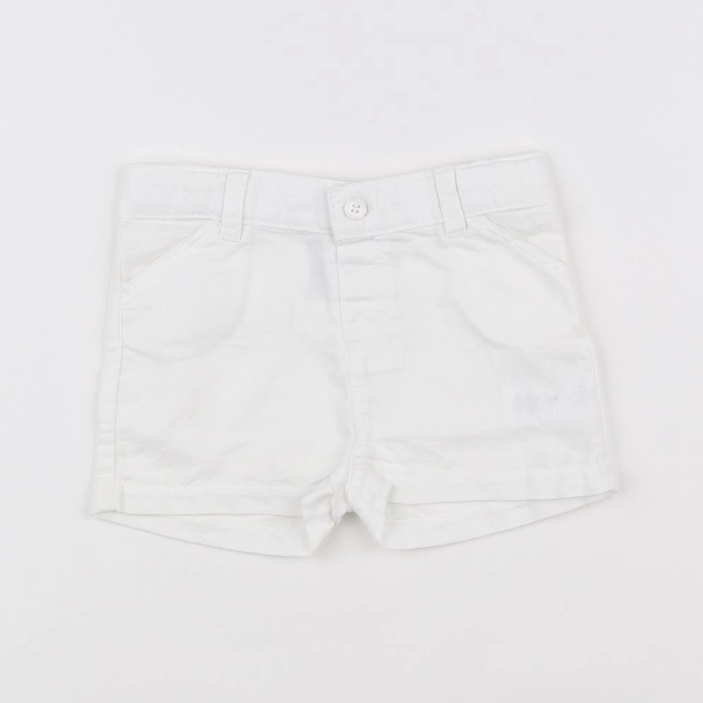 Petit Bateau - short blanc - 6 mois