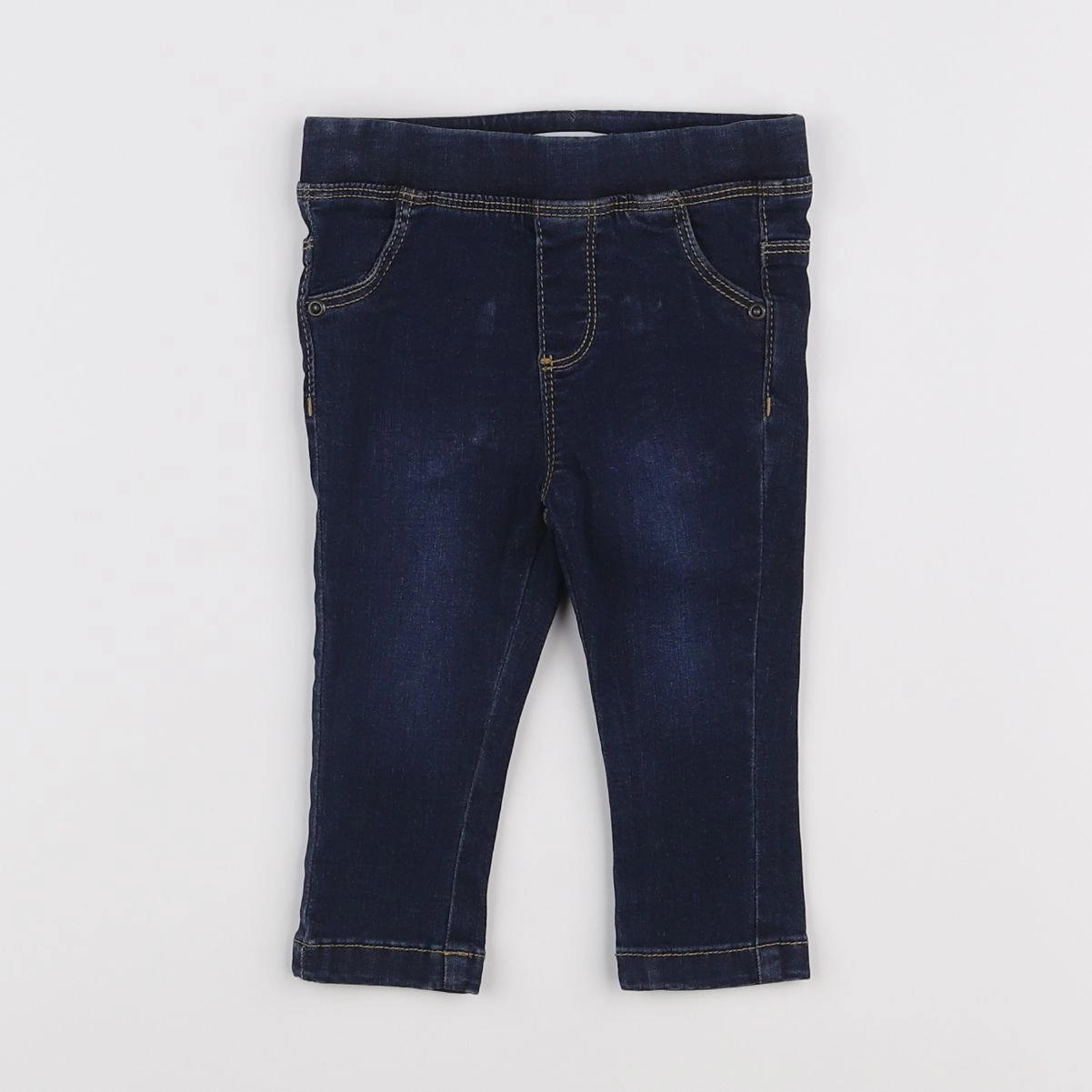 Vertbaudet - jegging bleu - 12 mois