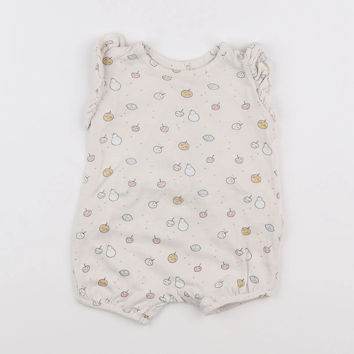 Vertbaudet - pyjama coton beige - 6 mois