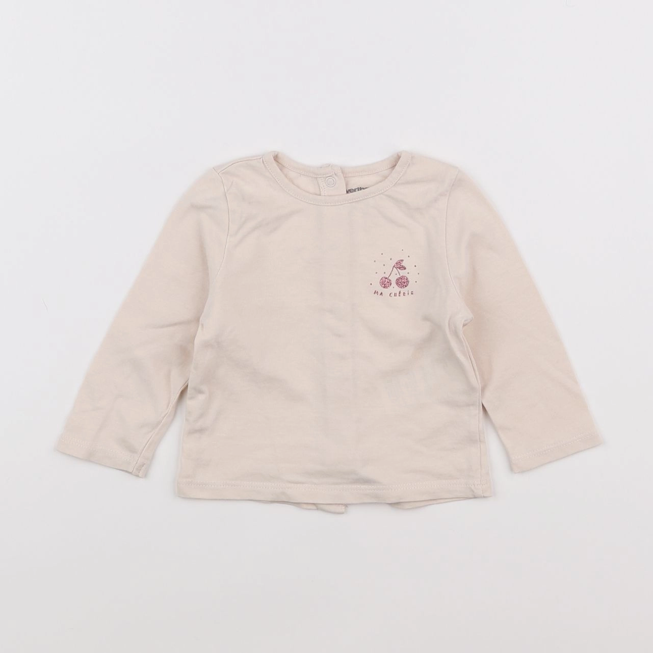 Vertbaudet - tee-shirt beige - 3 mois