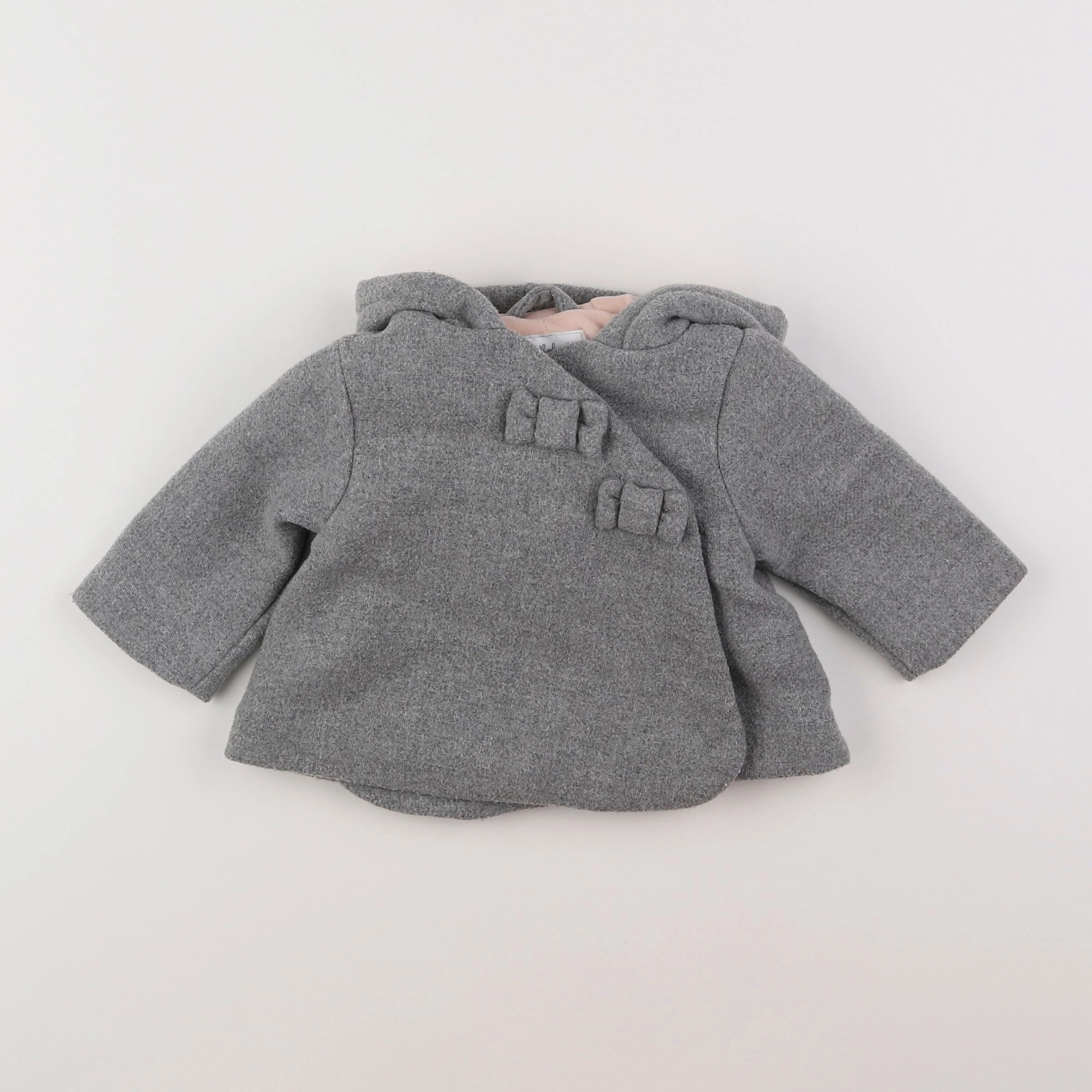 Vertbaudet - manteau gris - 3 mois