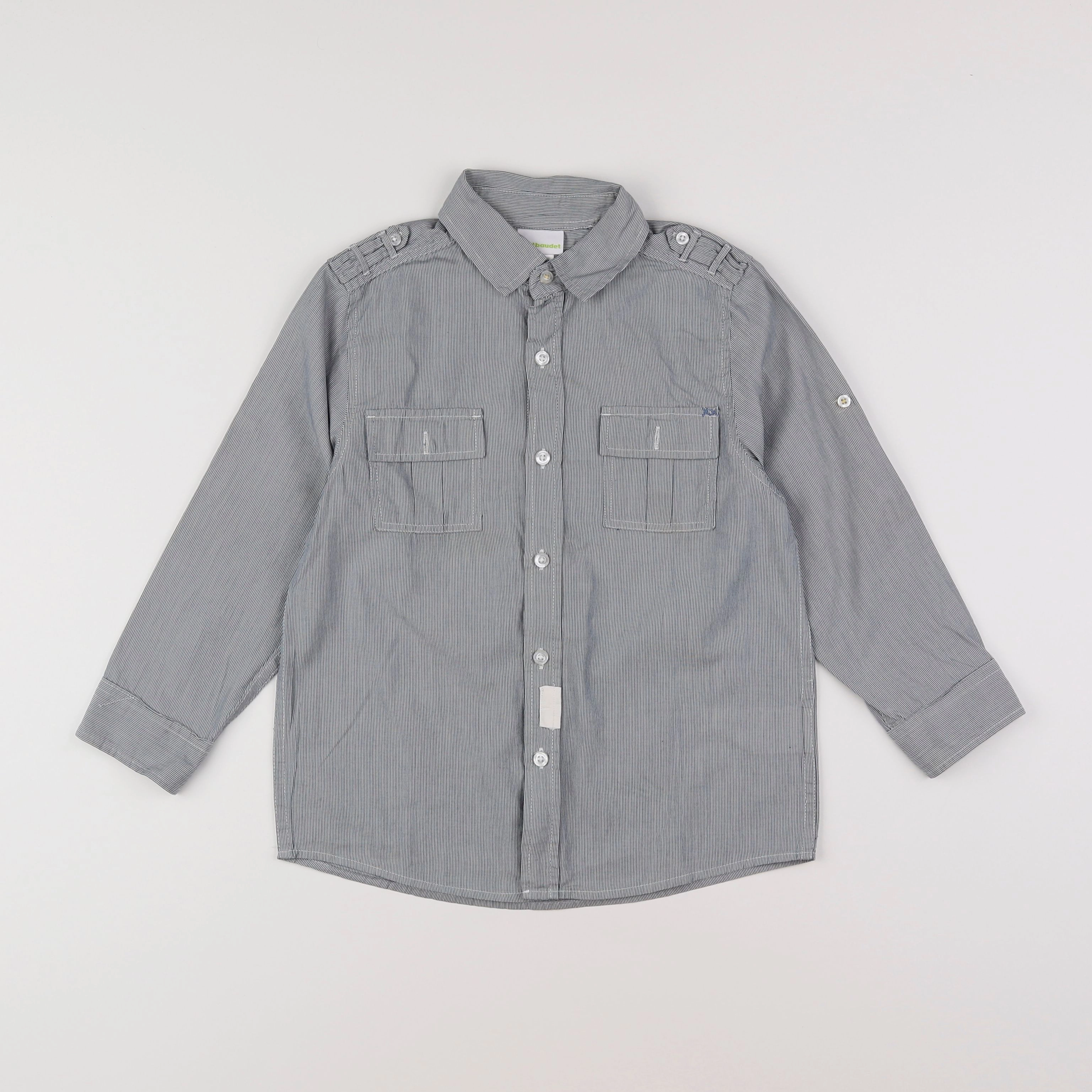 Vertbaudet - chemise bleu, blanc - 6 ans