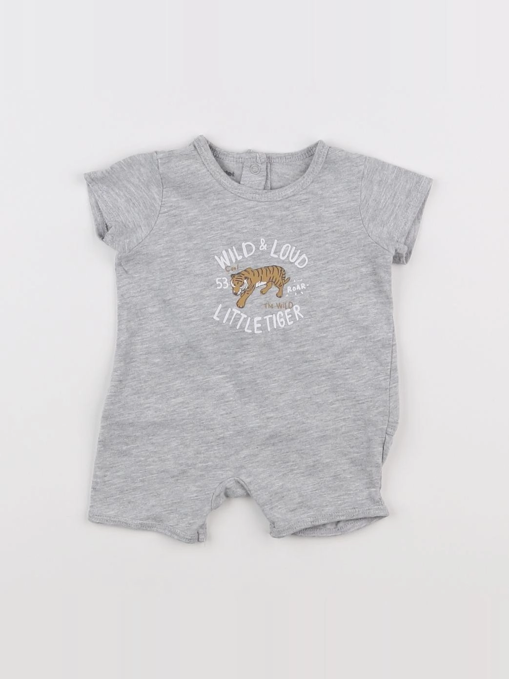 Vertbaudet - pyjama coton gris - 1 mois