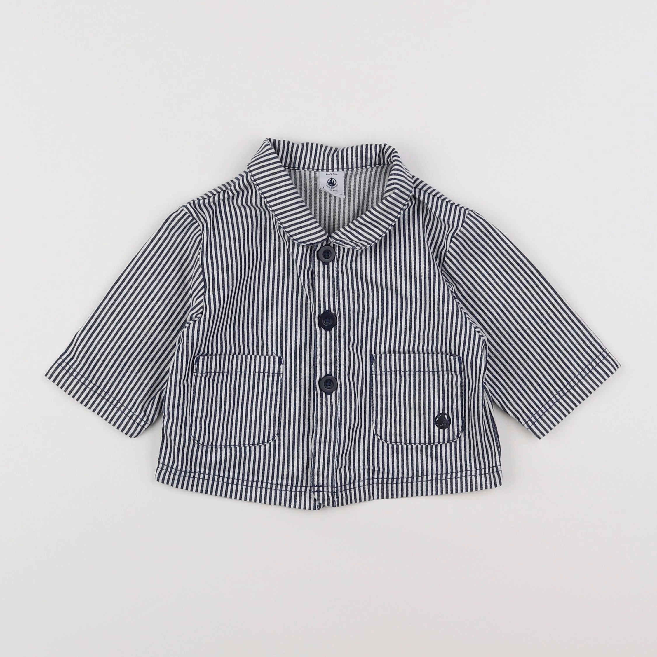 Petit Bateau - veste bleu - 6 mois