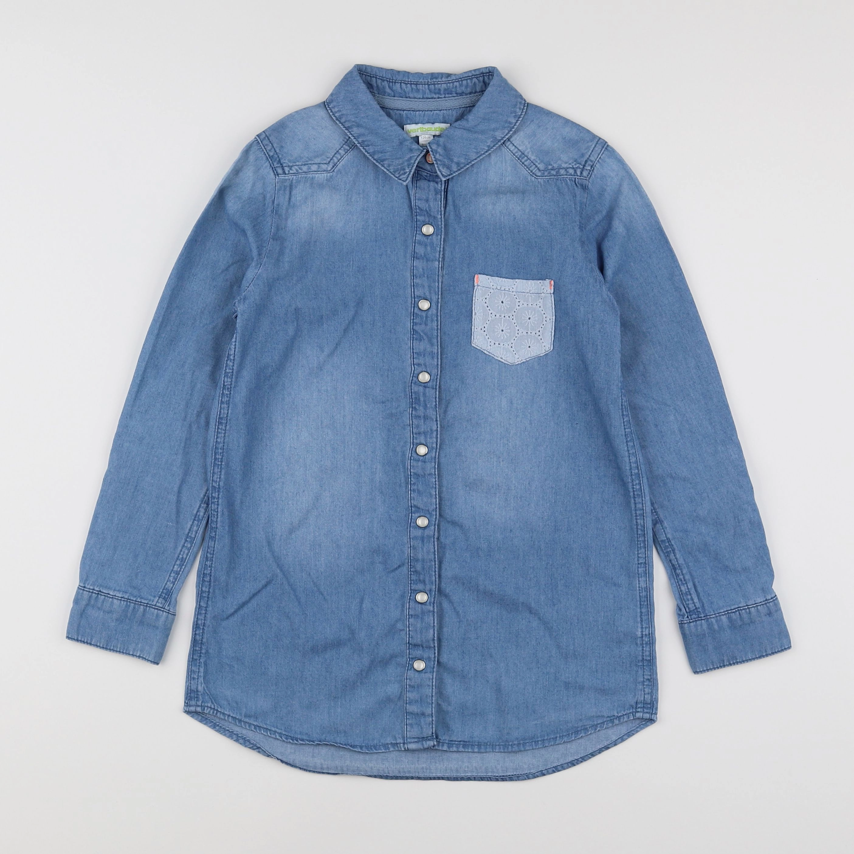 Vertbaudet - blouse bleu - 8 ans