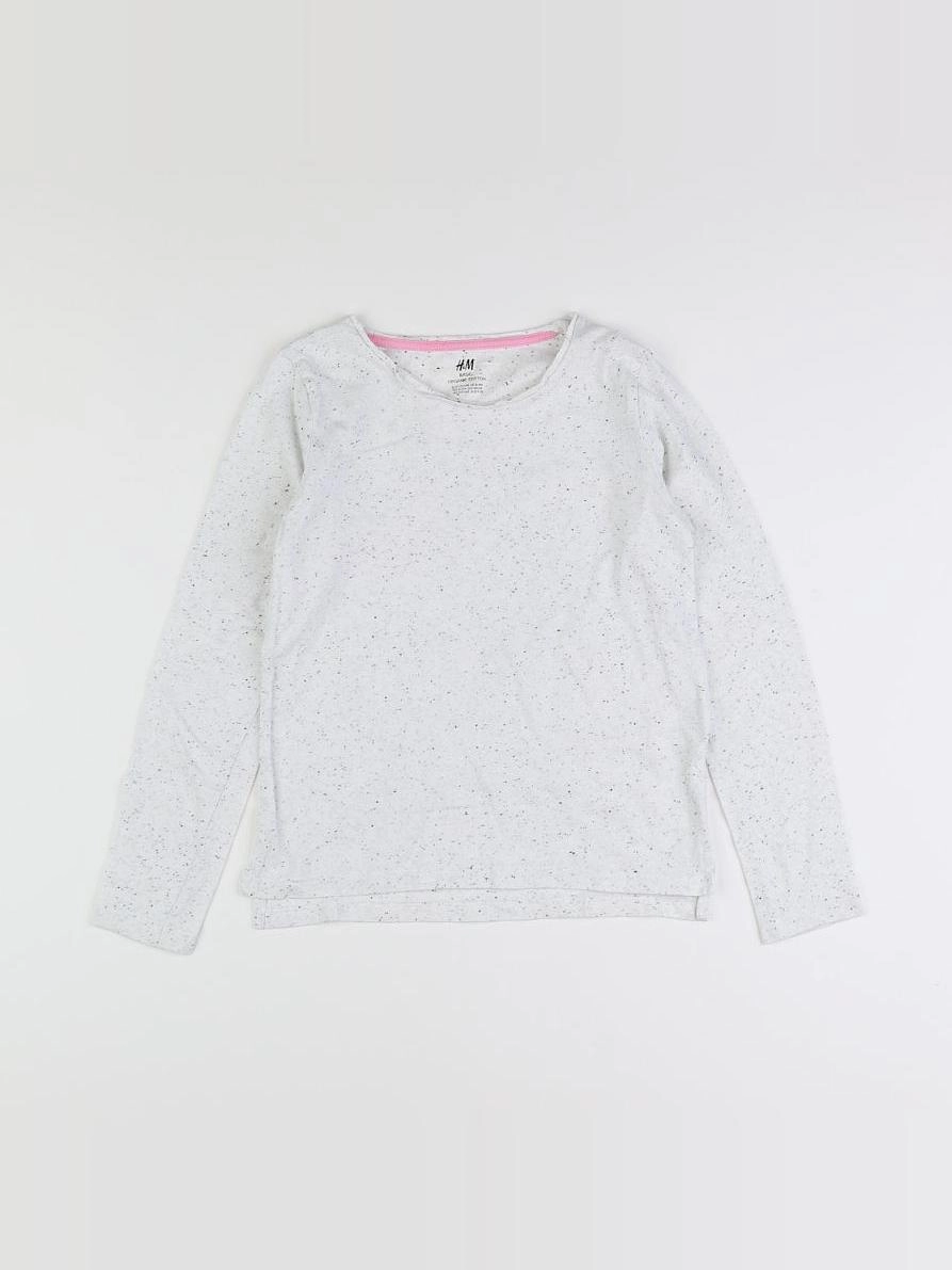 H&M - tee-shirt gris - 9/10 ans