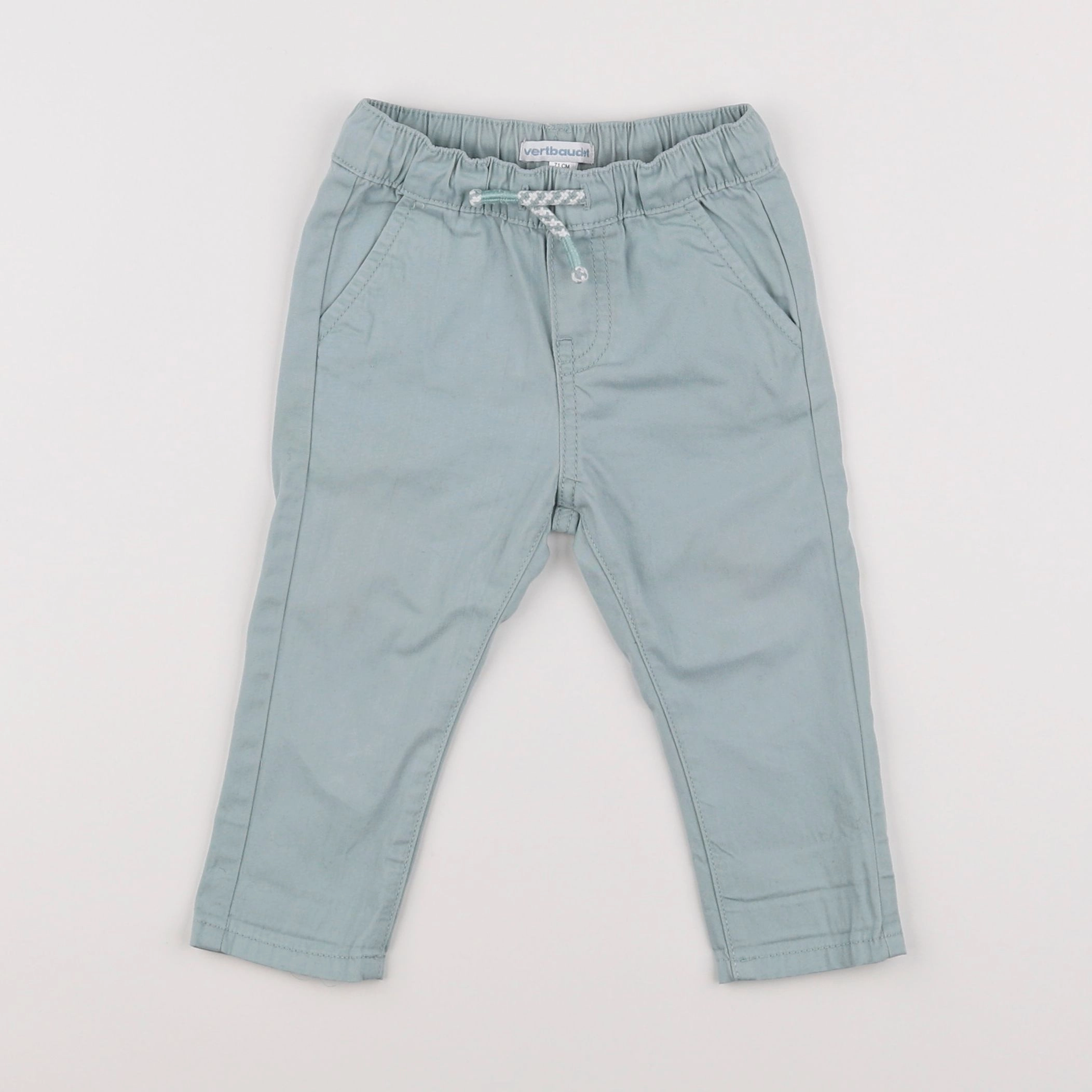 Vertbaudet - pantalon vert - 9 mois