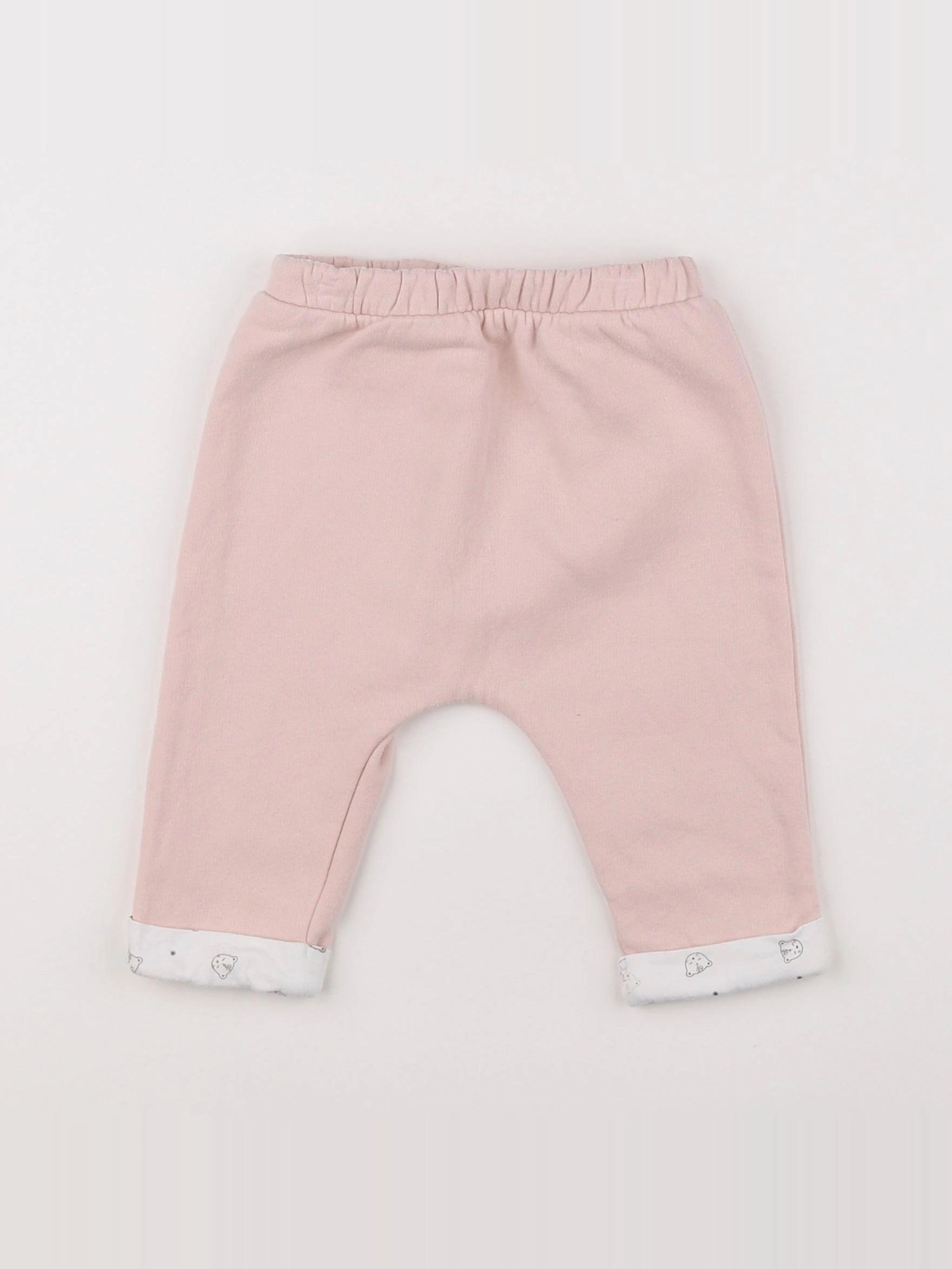 Vertbaudet - jogging rose - 3/6 mois