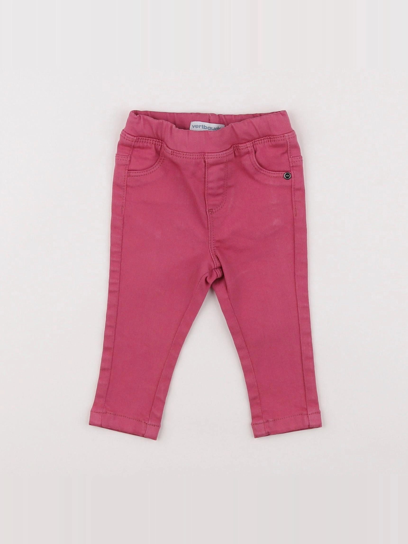 Vertbaudet - jegging rose - 3/6 mois