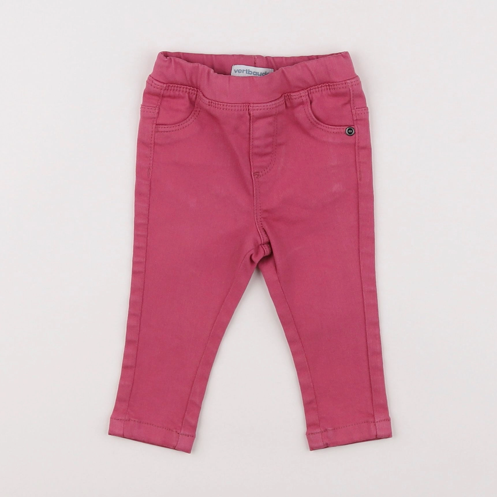 Vertbaudet - jegging rose - 3/6 mois
