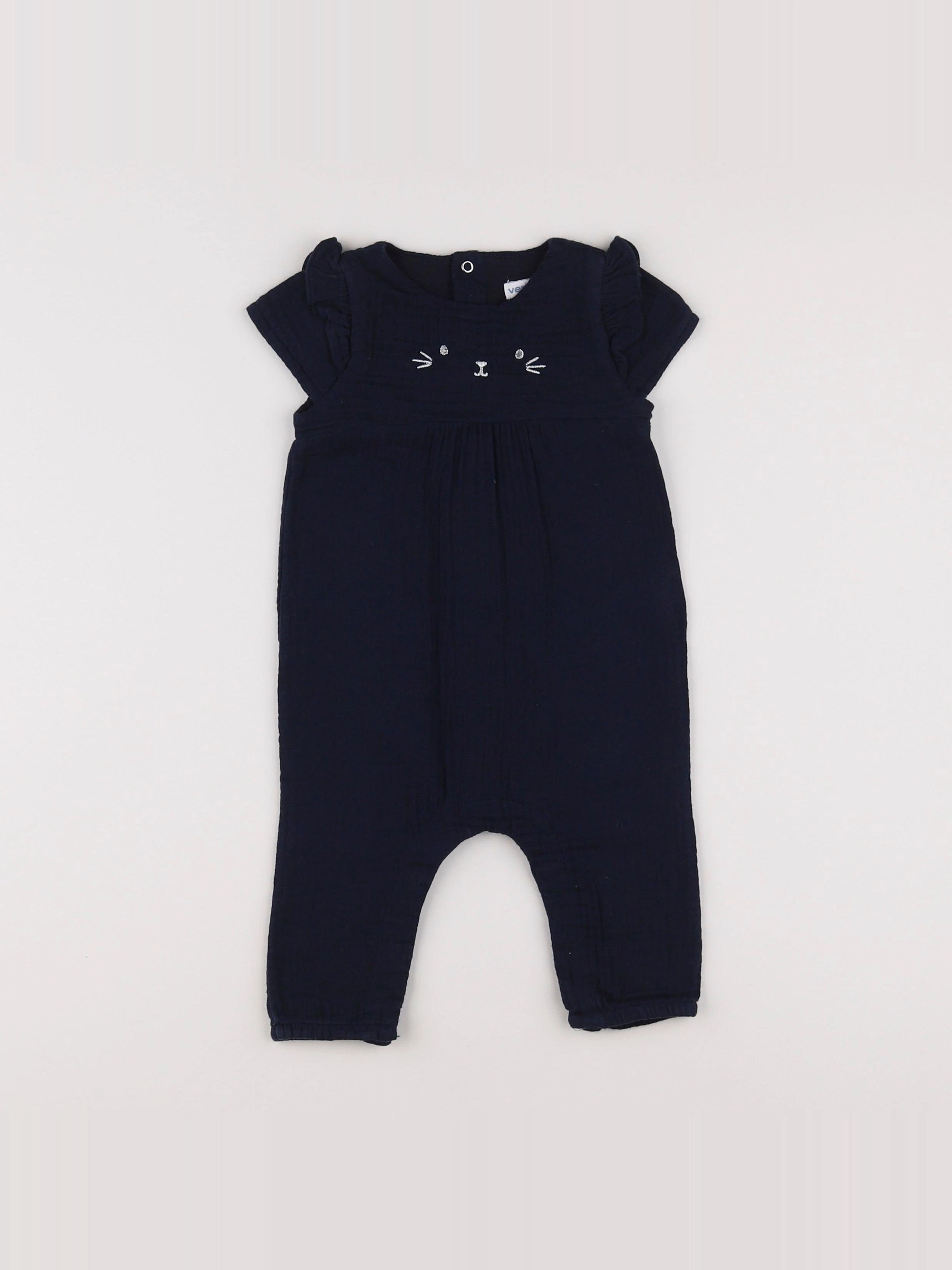 Vertbaudet - combinaison bleu - 6 mois